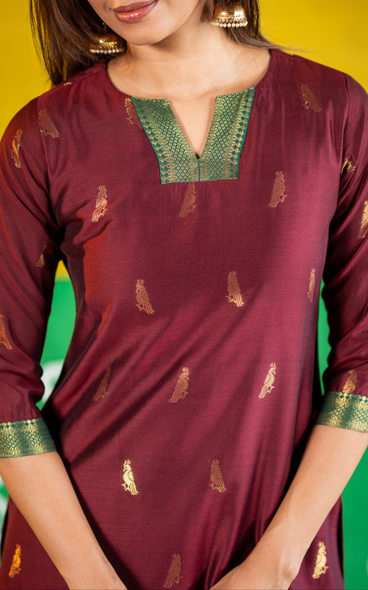 Mayil Brown (Kurti+Dupatta)