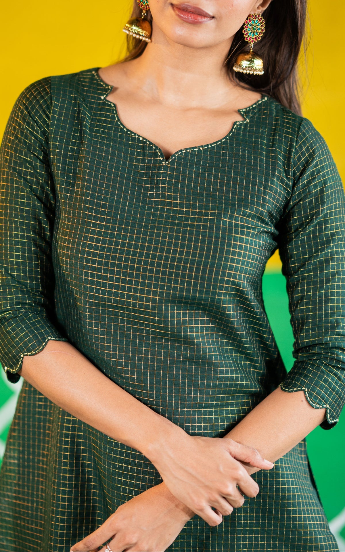 Narumugai Green (Kurti+Dupatta)