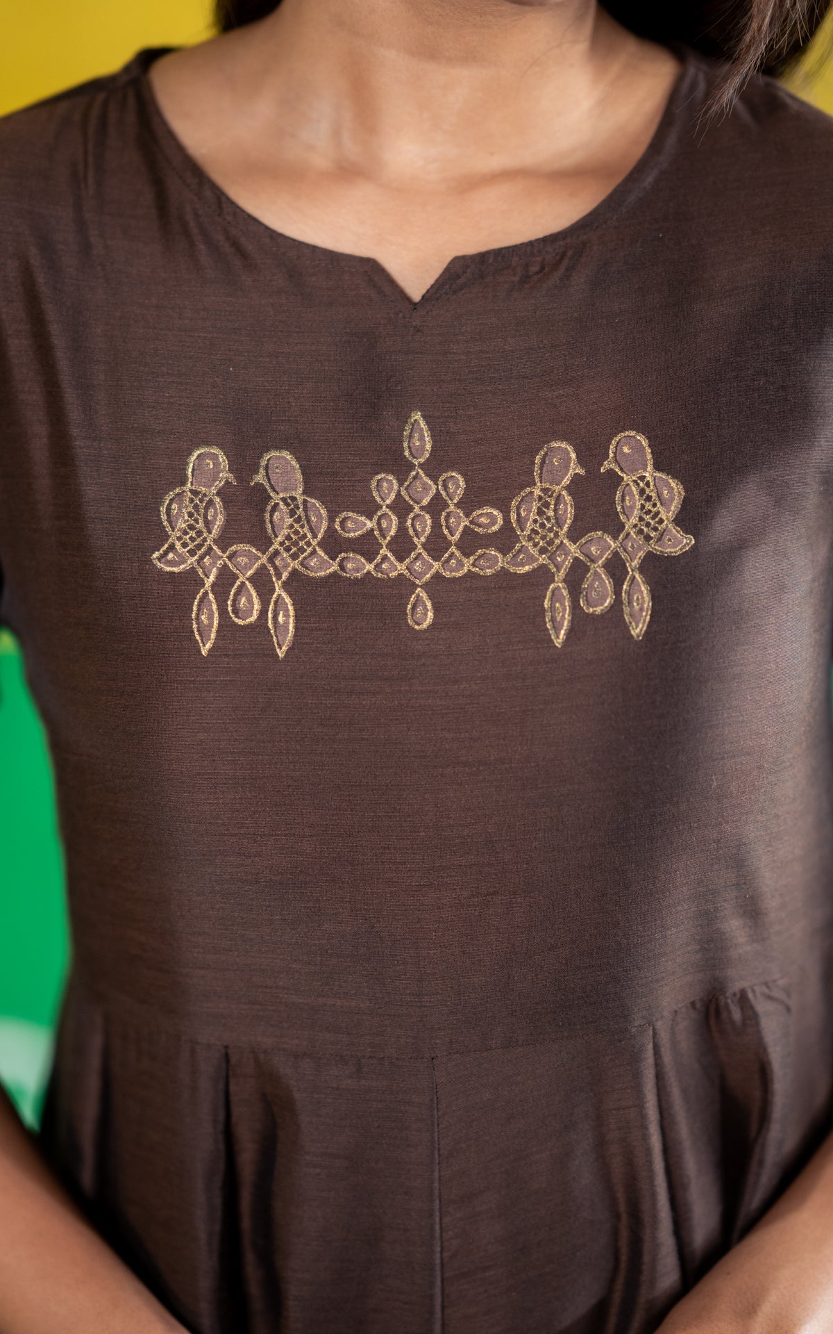 Vintage Vizha Kolam A (Kurti+Dupatta)