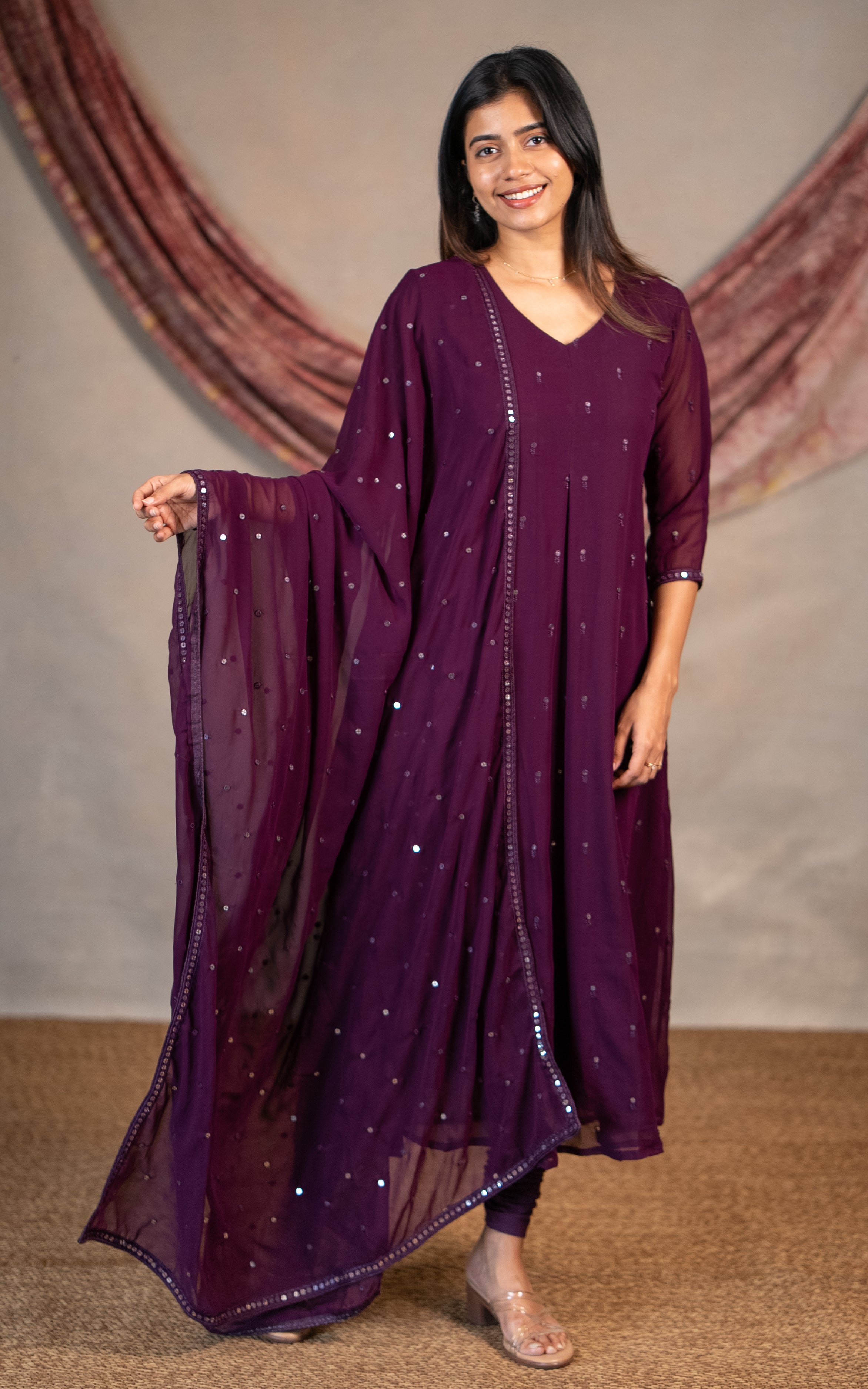 Yatra Purple (Kurti+Dupatta)