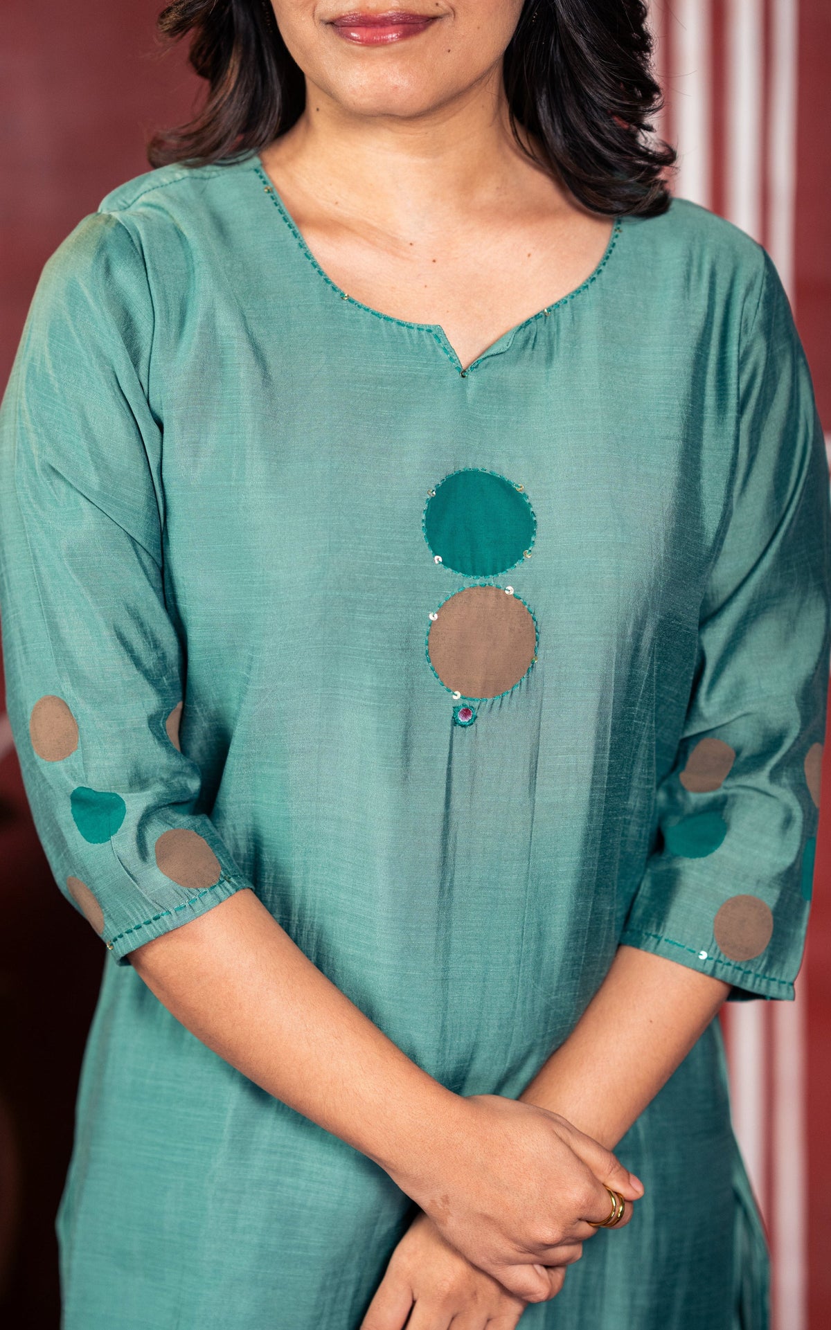 Diwali Casuals Handblock A (Kurti+Pant+Dupatta)