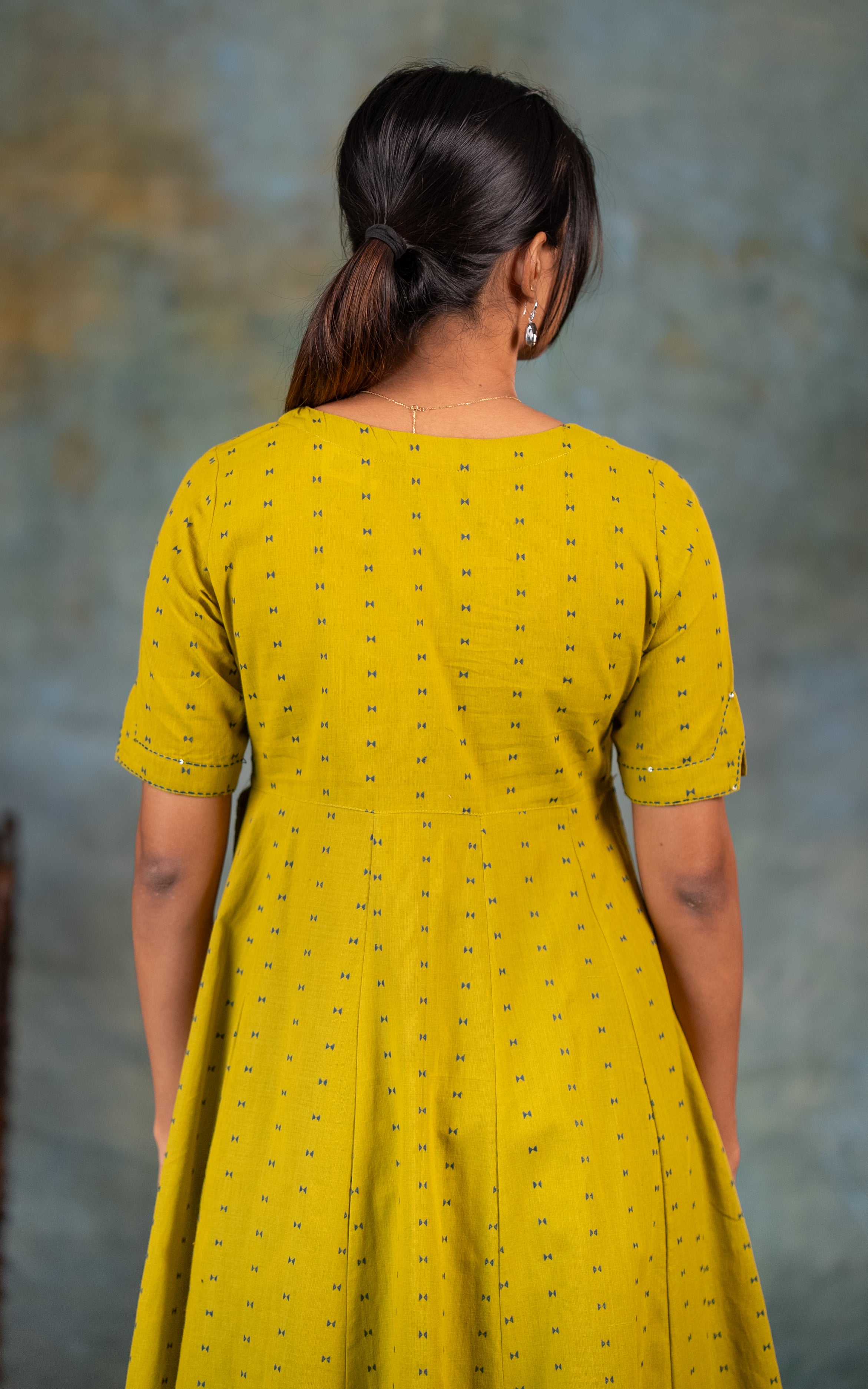 Traditional south cotton embroidered kurti for women
Stylish naira cut kurti with palazzo set