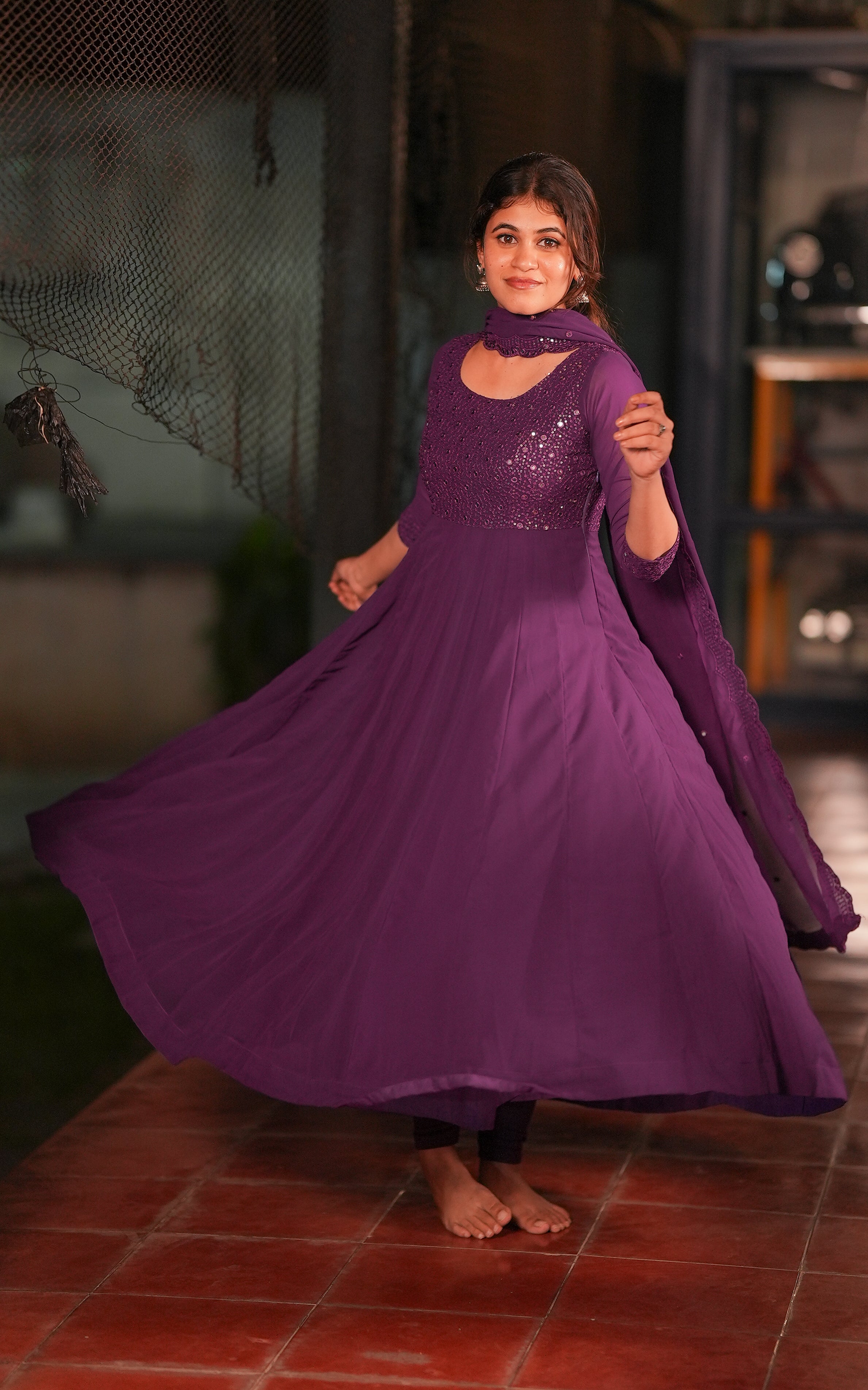 Designer Anarkali with Dupatta