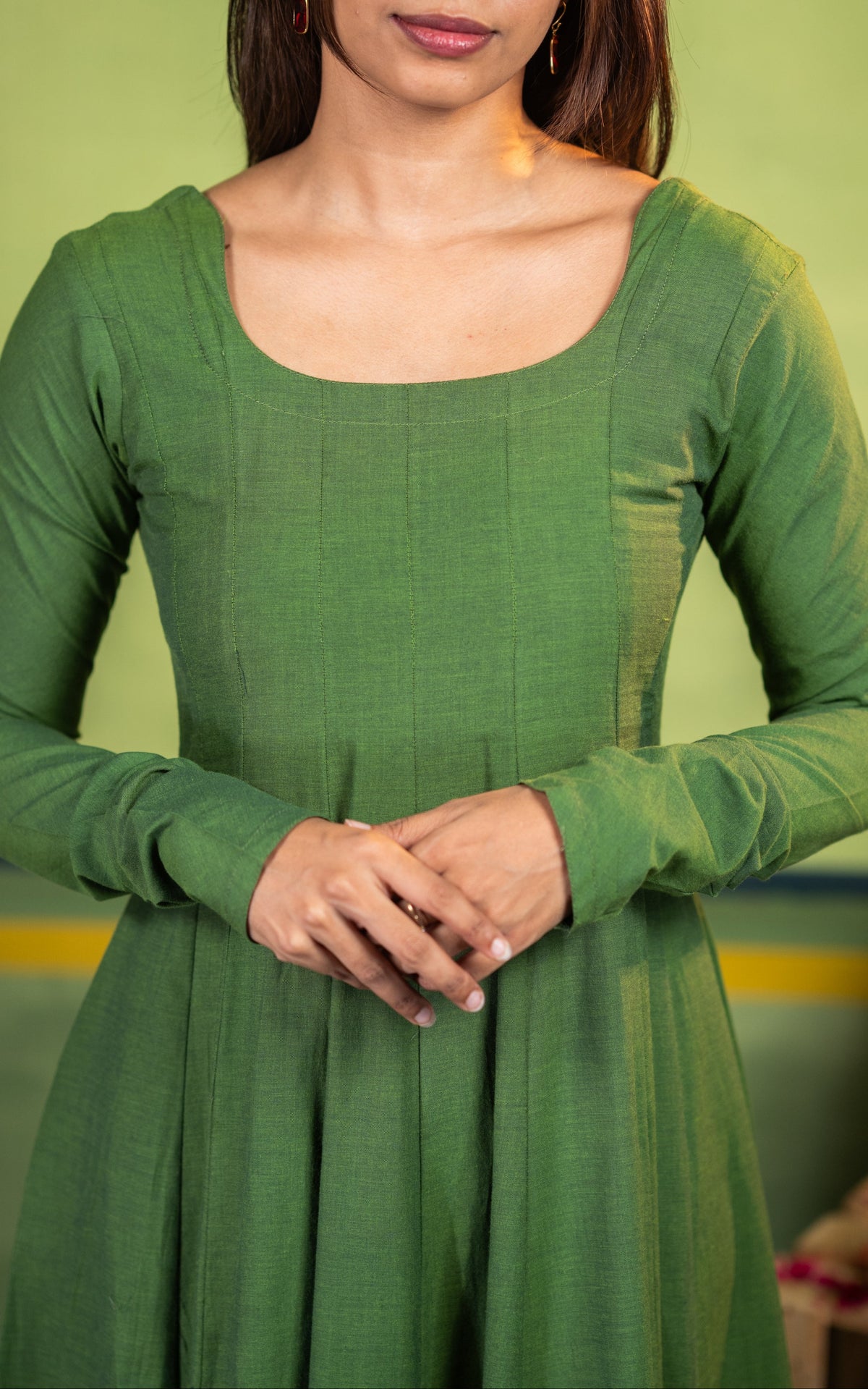 Yazhini Green (Kurti+Dupatta)