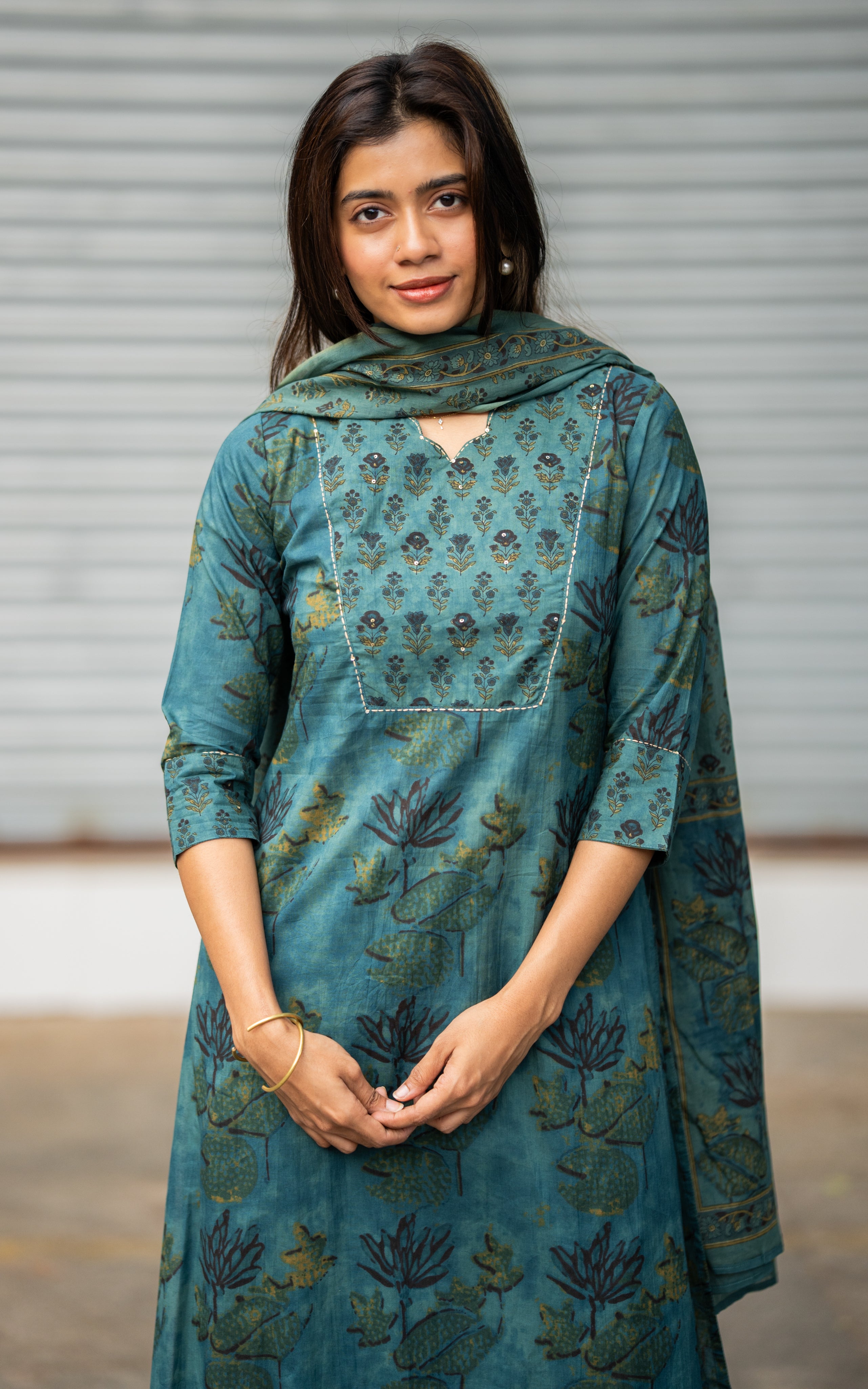 Gauthami C (Kurti+Pant+Dupatta)