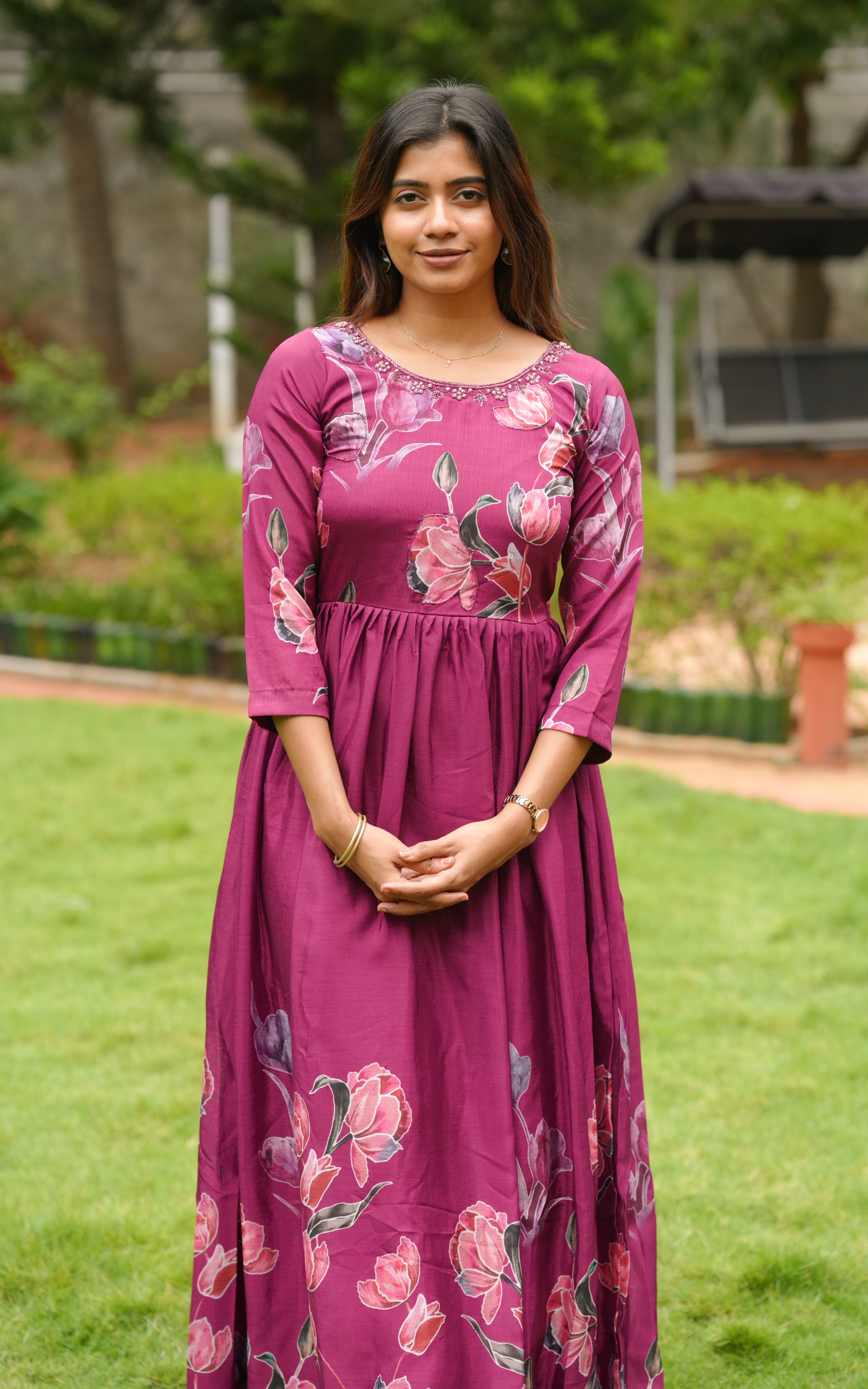 Full-sleeve dress