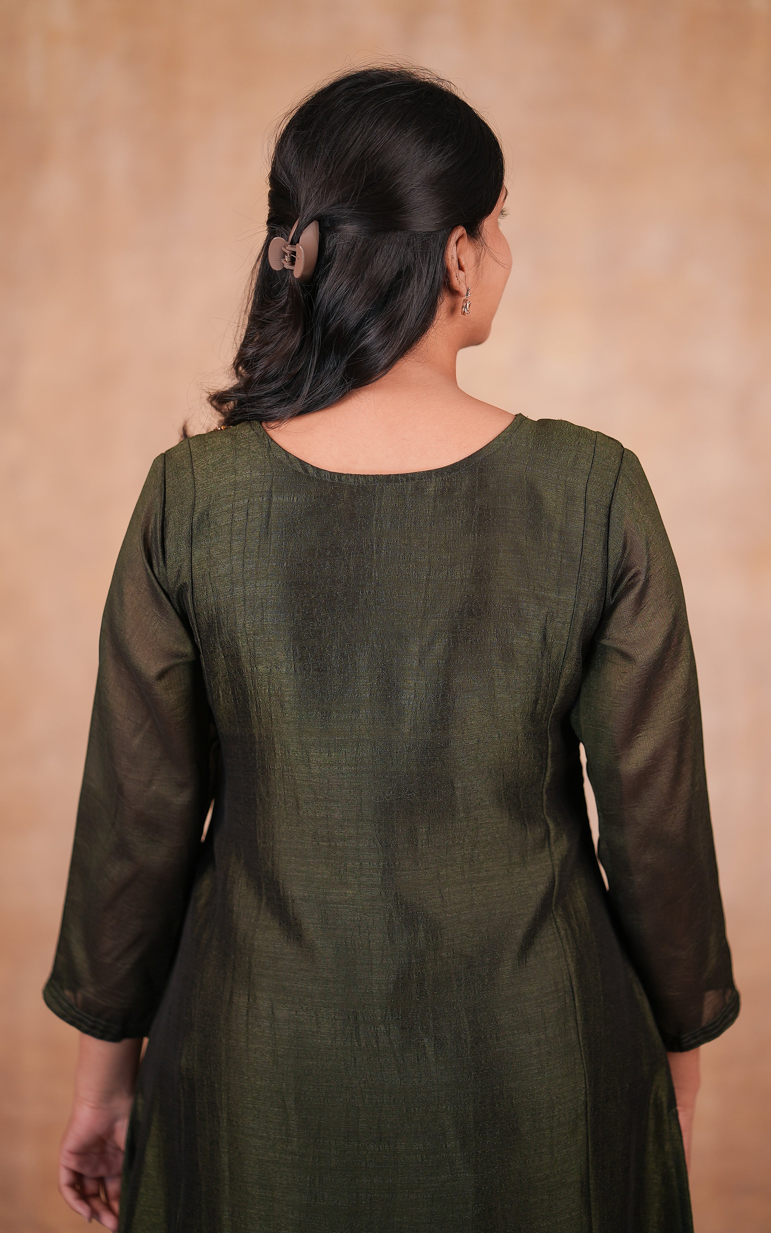 Casual wear art silk side slit kurti for women