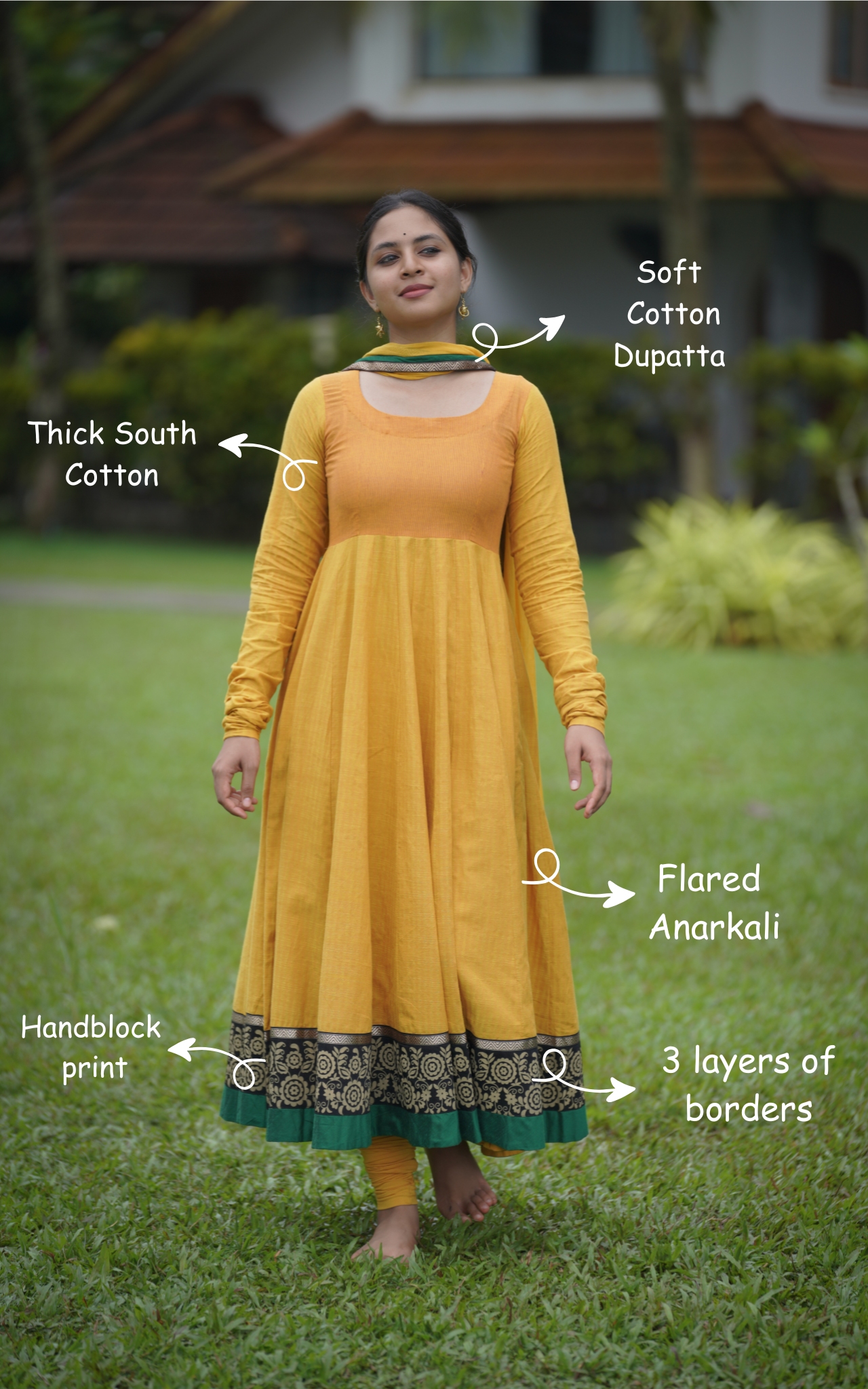 Raavanan Ragini Yellow (Kurti + Dupatta)