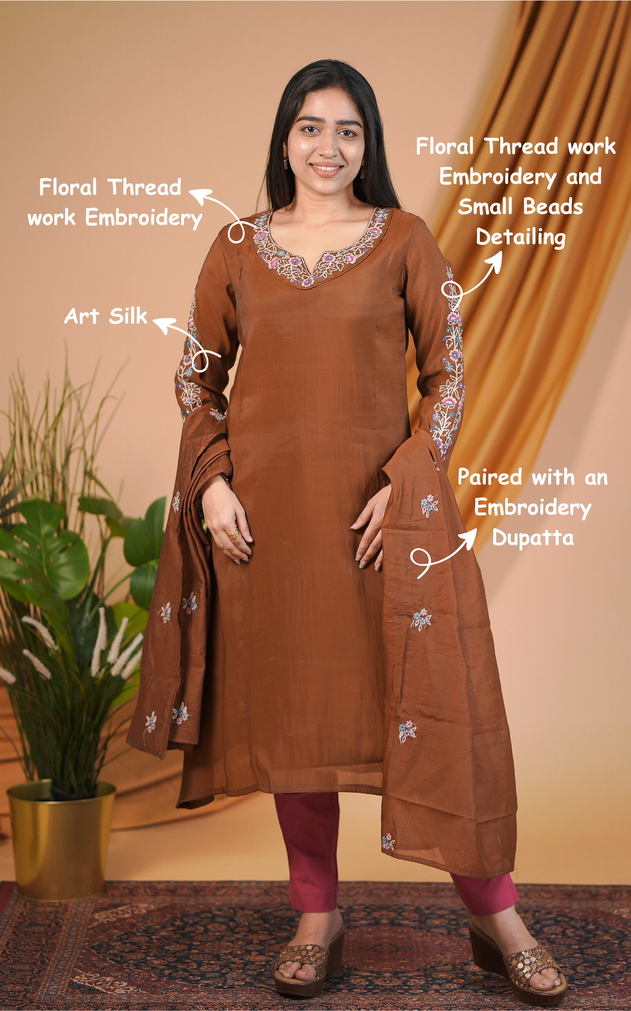 Elakkiyam B (Kurti+Dupatta)