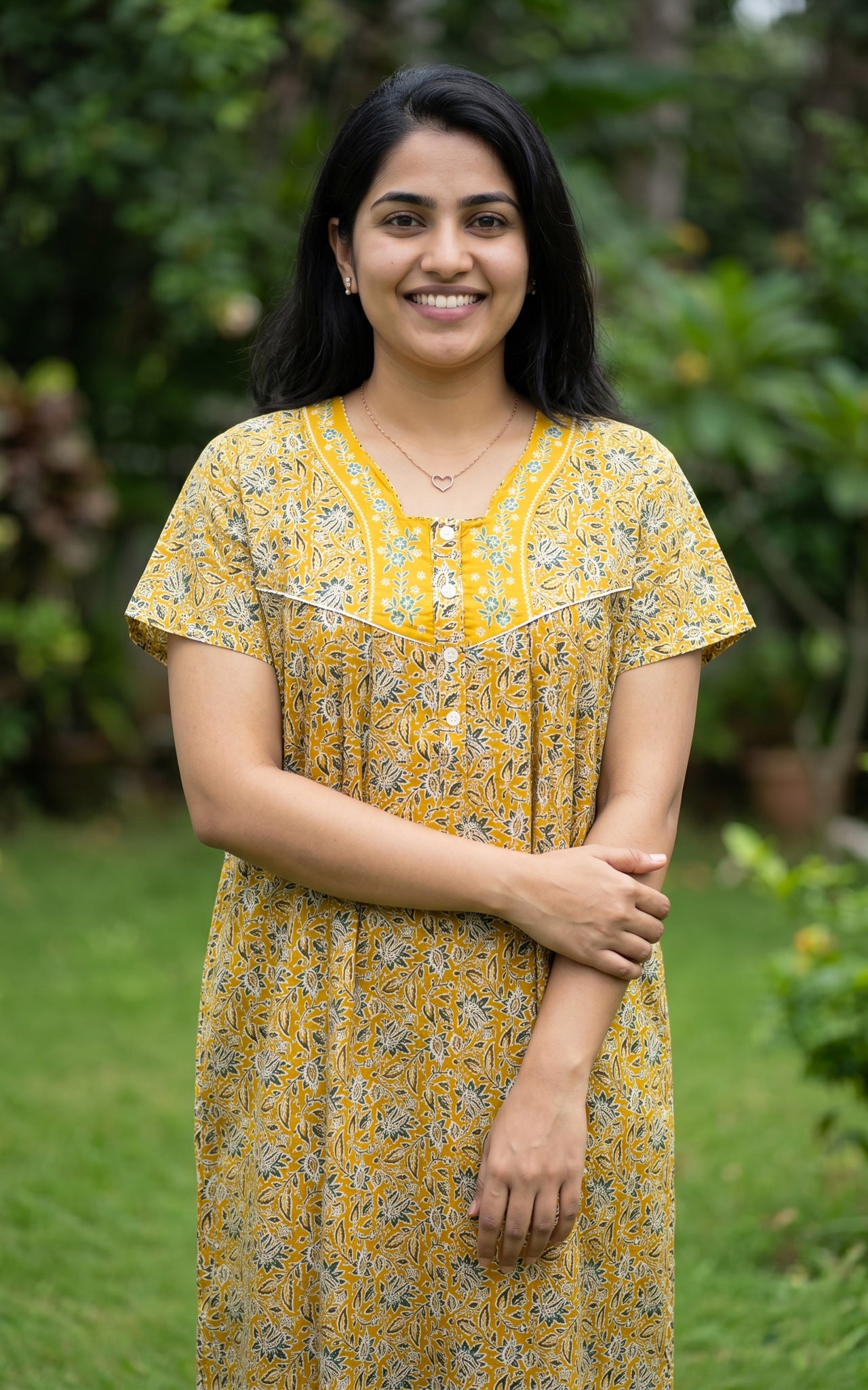 Cotton Straight Fit Nighty-162SS11A