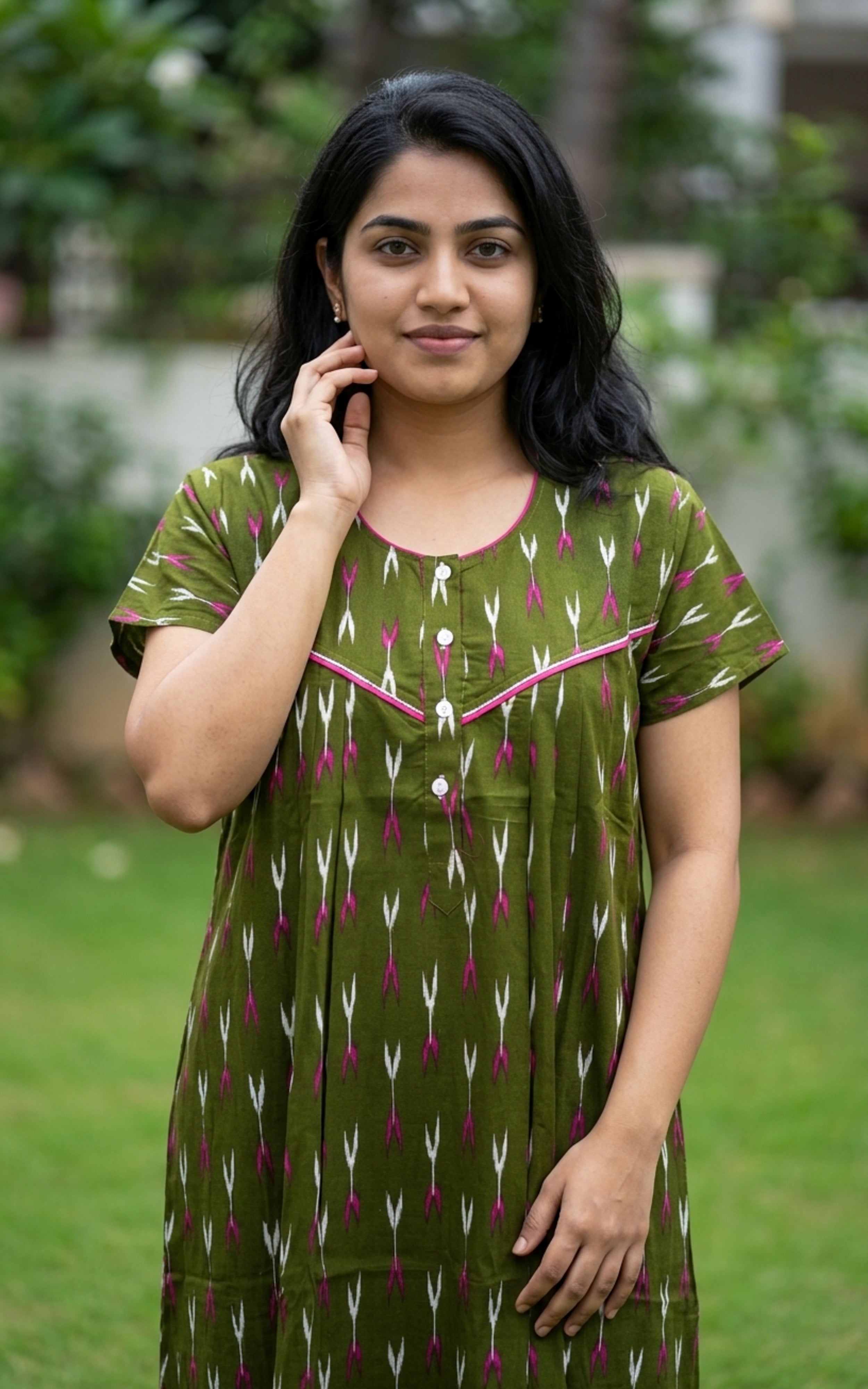 Cotton Straight Fit Nighty-164SS9B