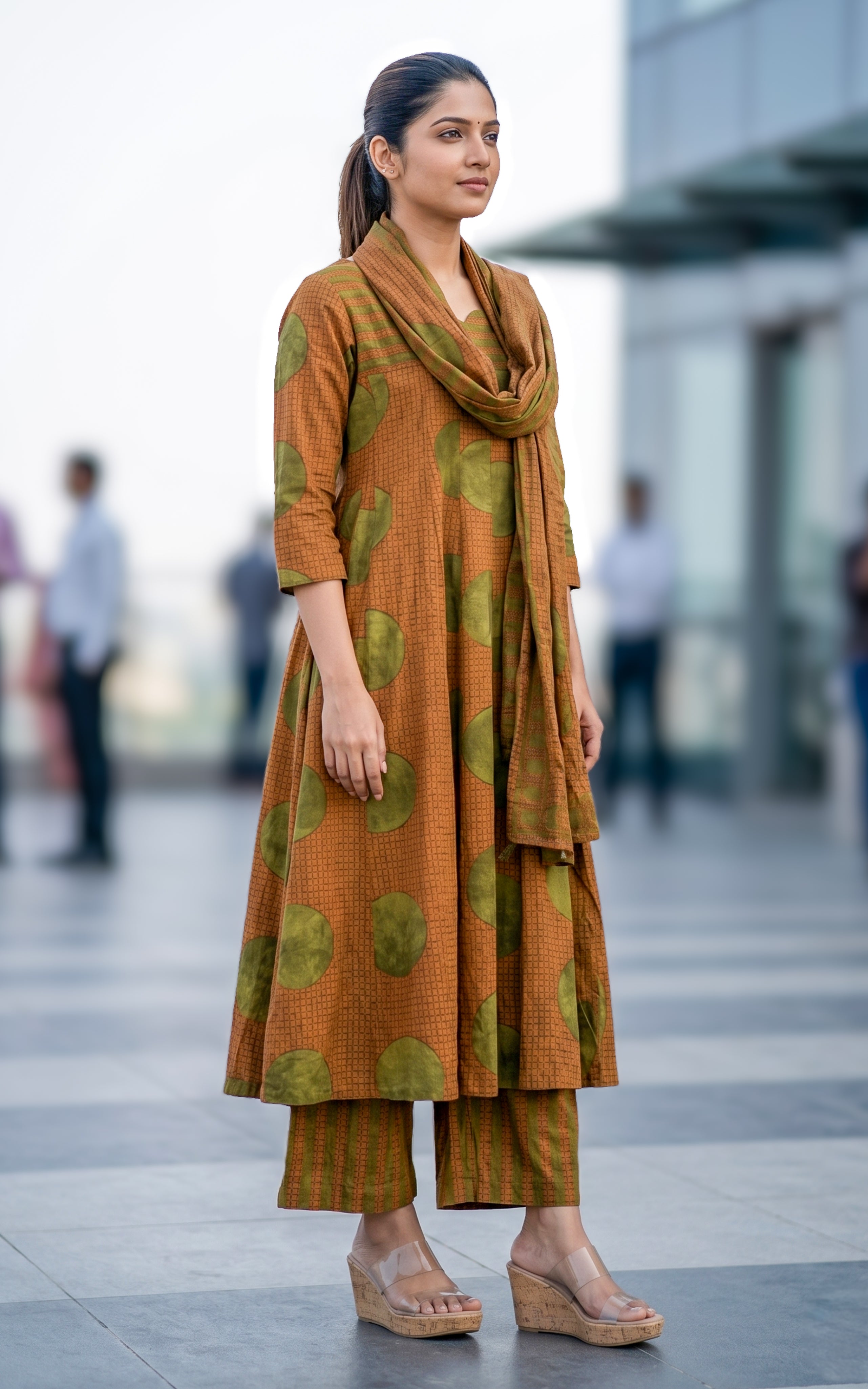Poonguzhali B (Kurti+Pant+Dupatta)