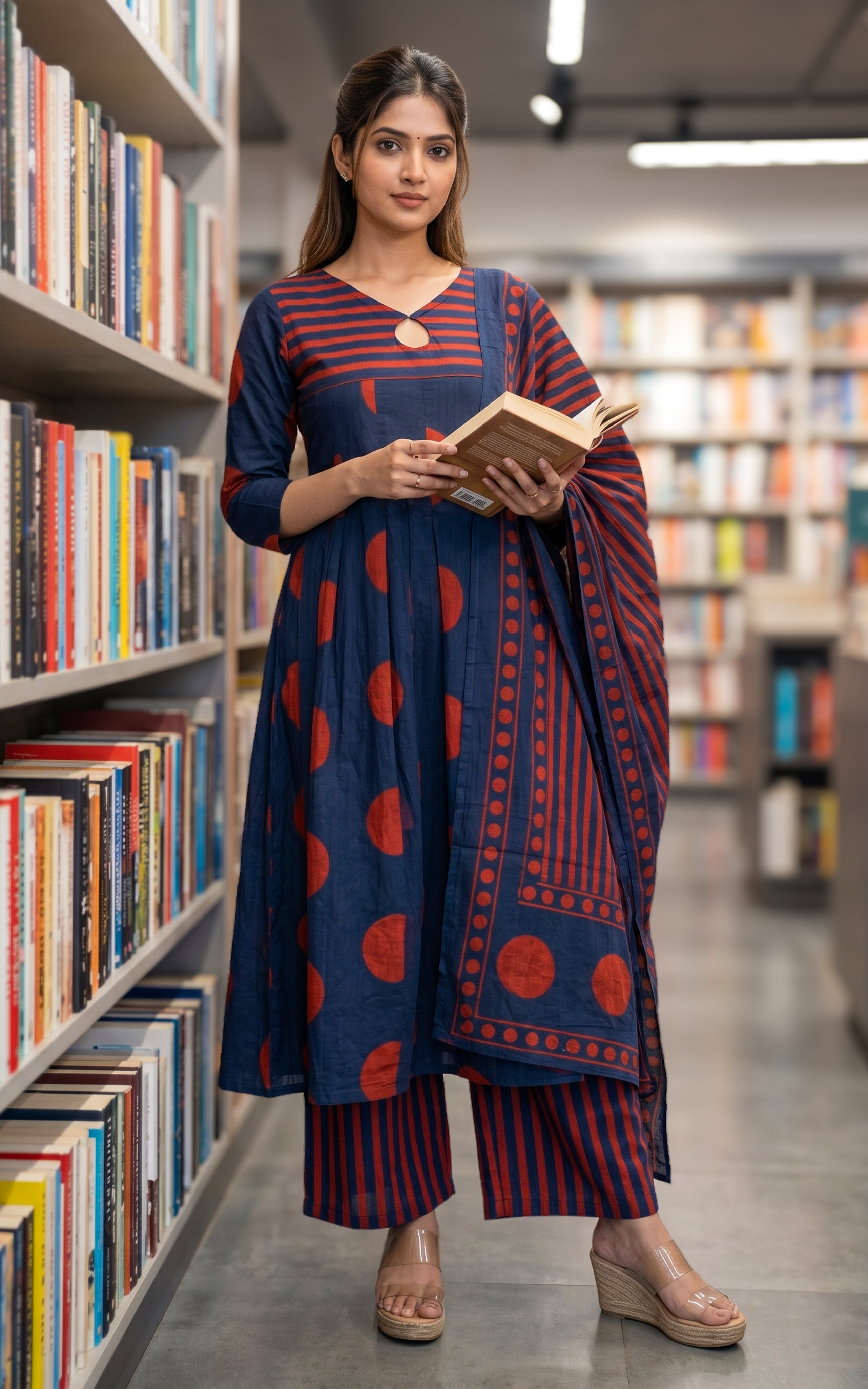 Poonguzhali C (Kurti+Pant+Dupatta)