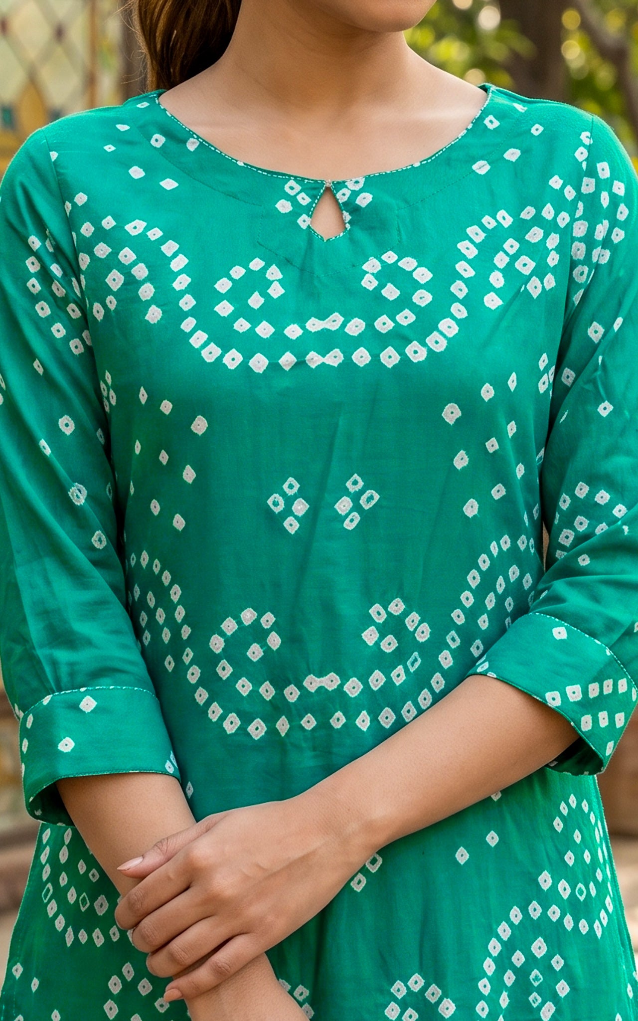 Aqua Green Cotton Summer Collection Kurti Set for Women