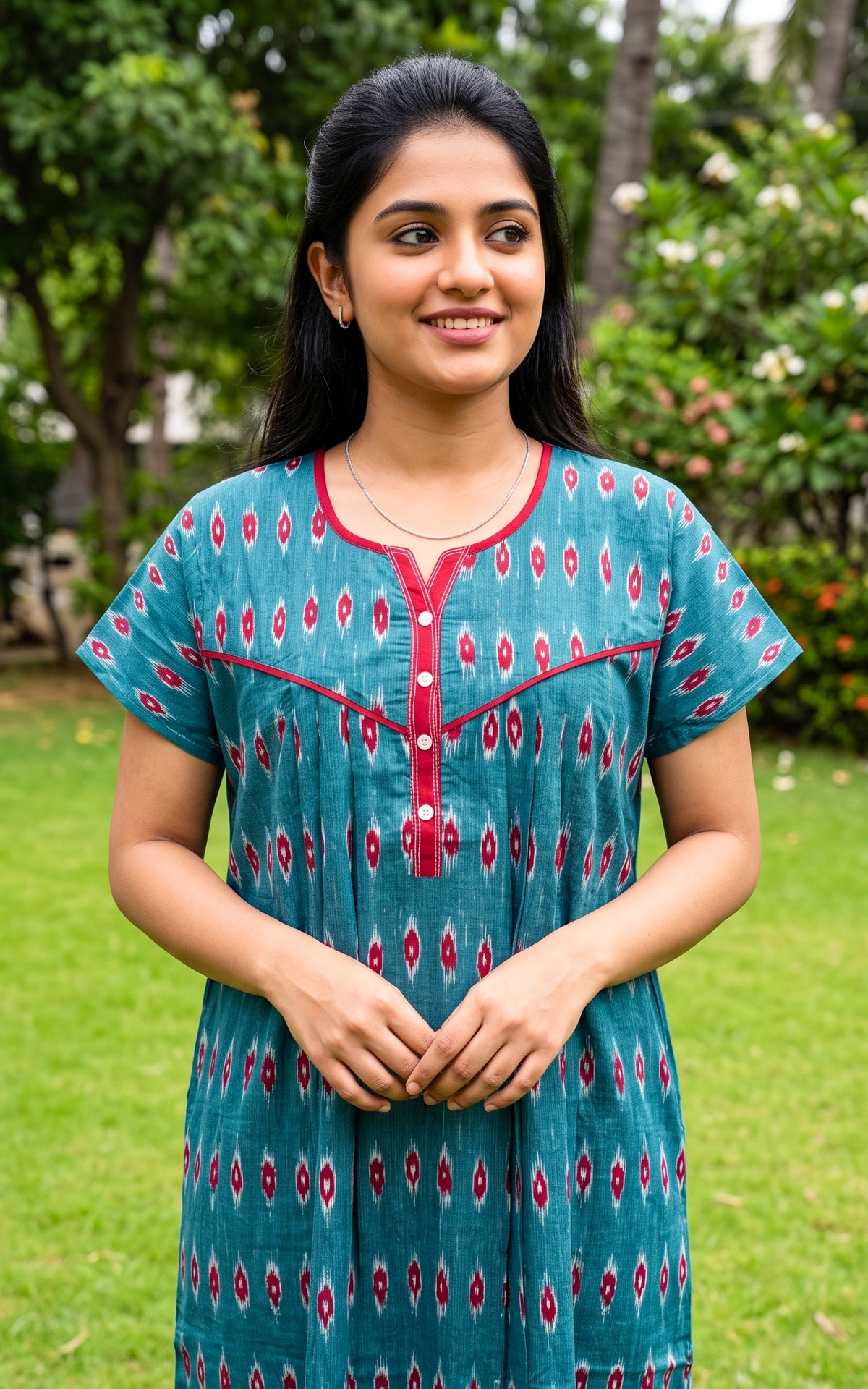 Cotton Straight Fit Nighty-165SS14A