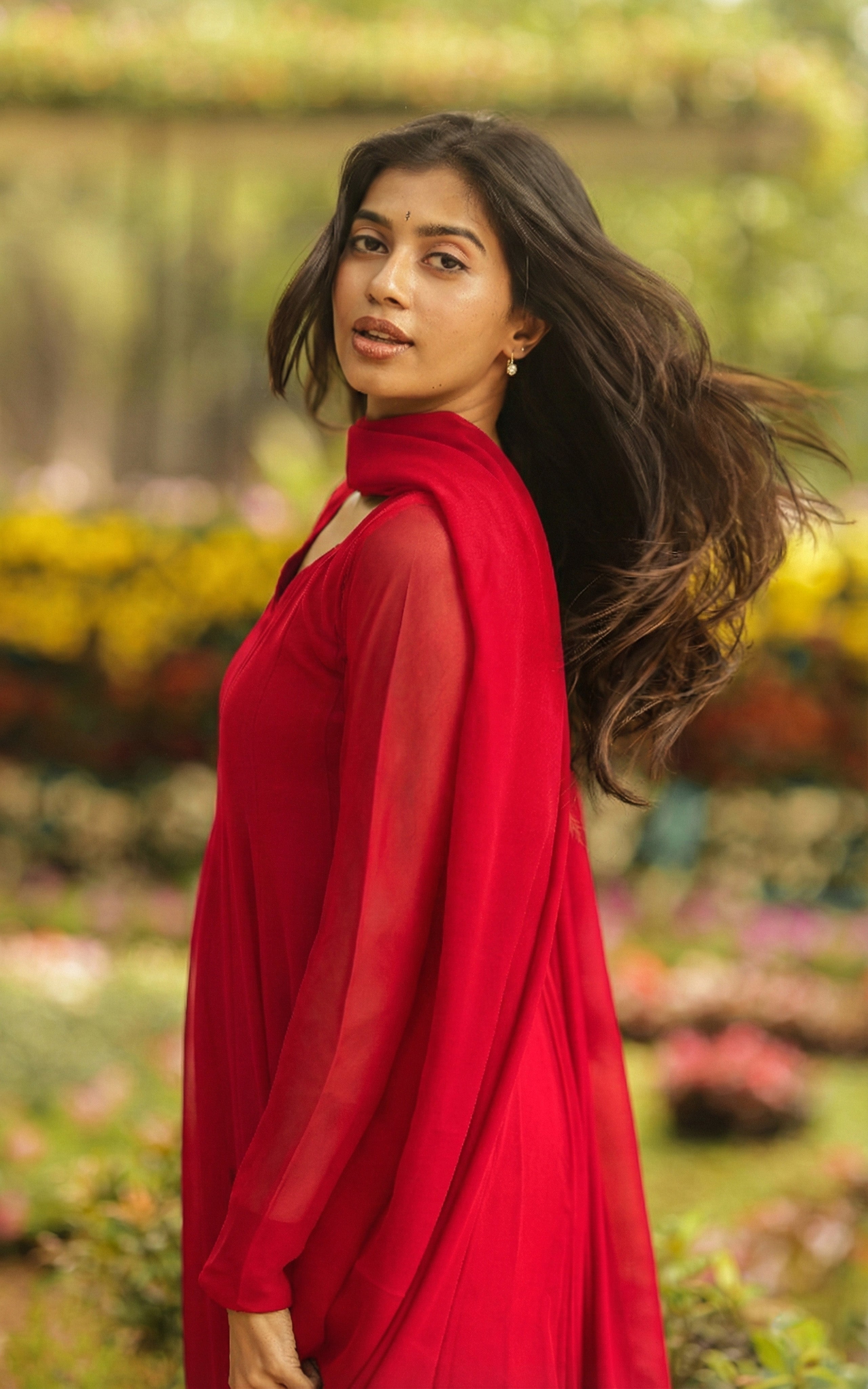 Festive wear georgette flared anarkali set for women