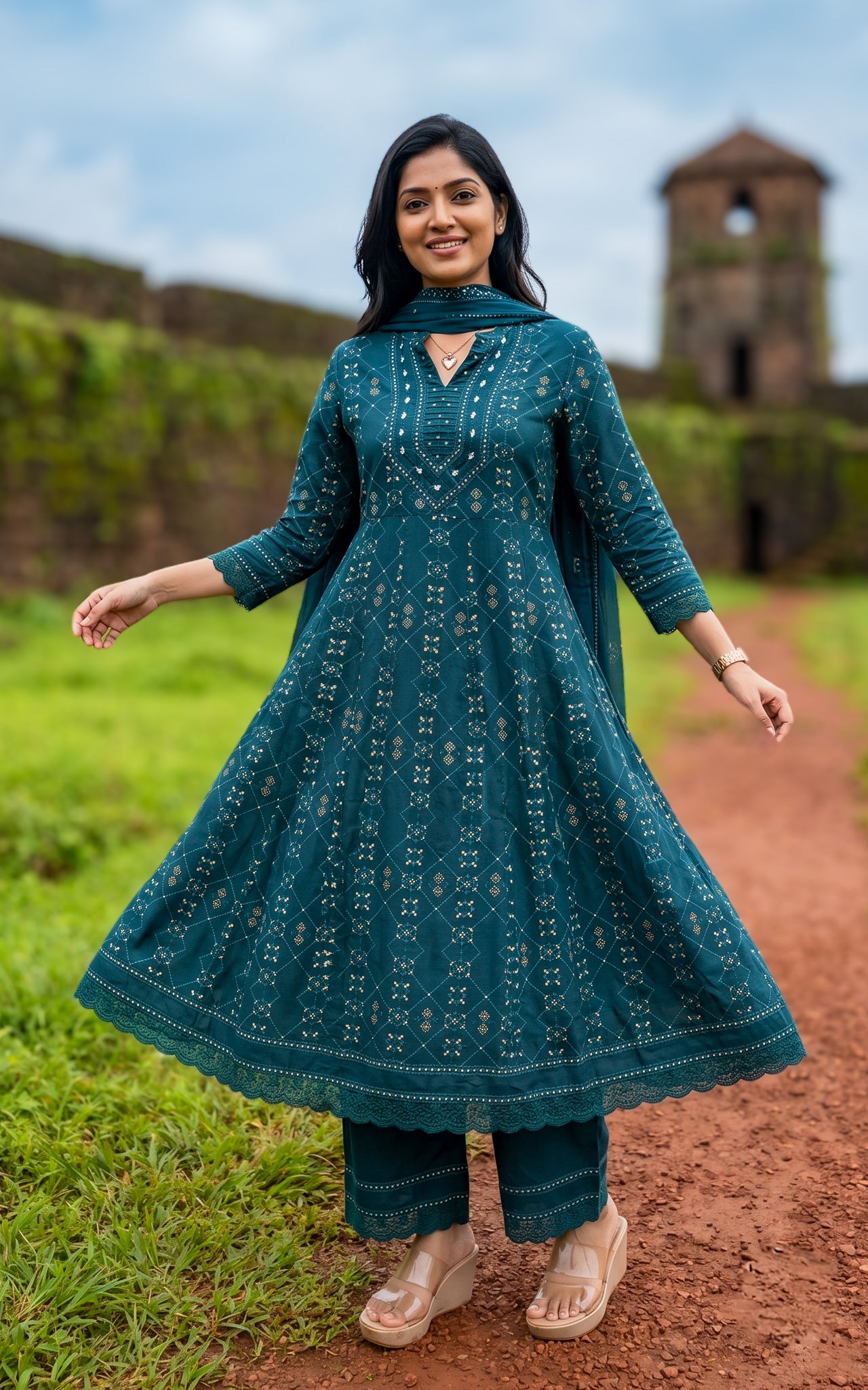 Yashmitha B (Kurti+Pant+Dupatta)