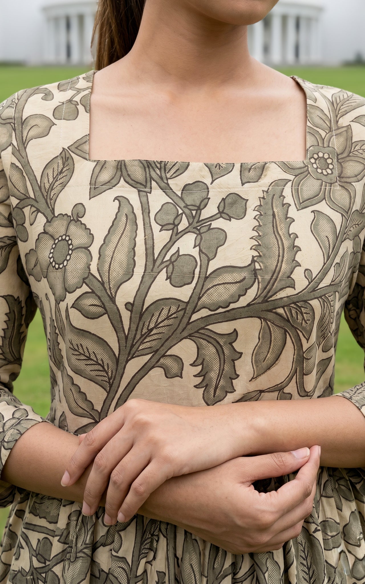 Daily wear floral cotton kurti for women