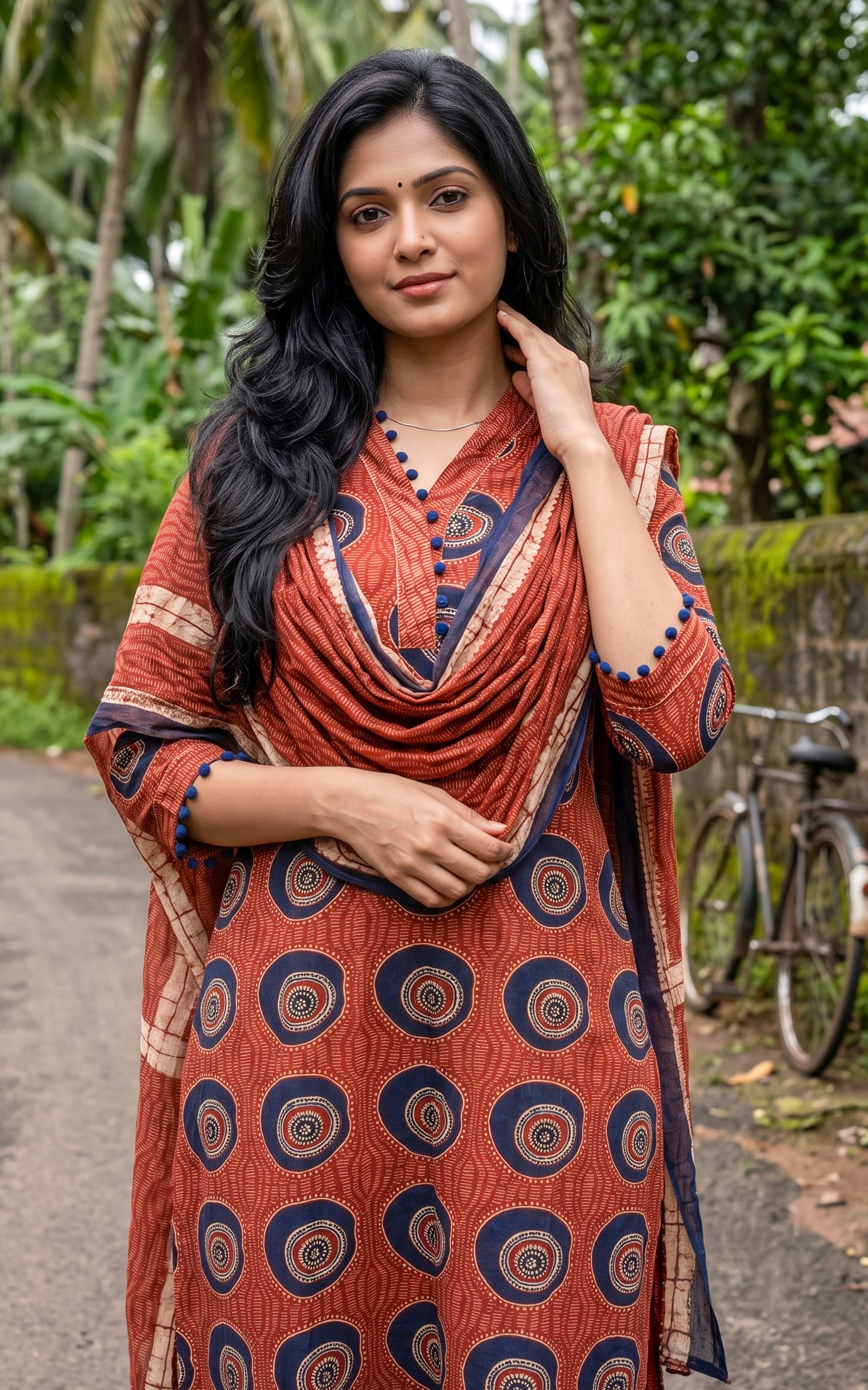 Maroon Cotton Office Wear Kurti Set for Women