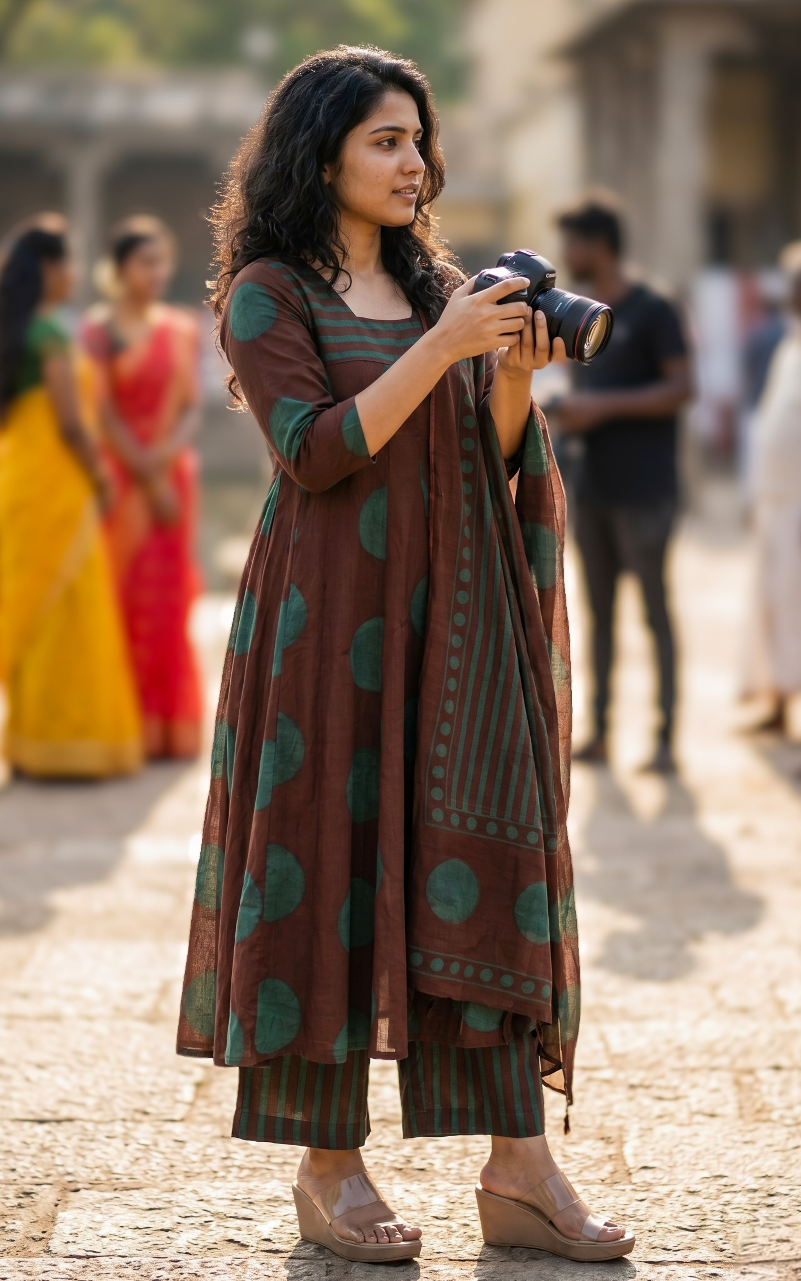 Poonguzhali F (Kurti+Pant+Dupatta)