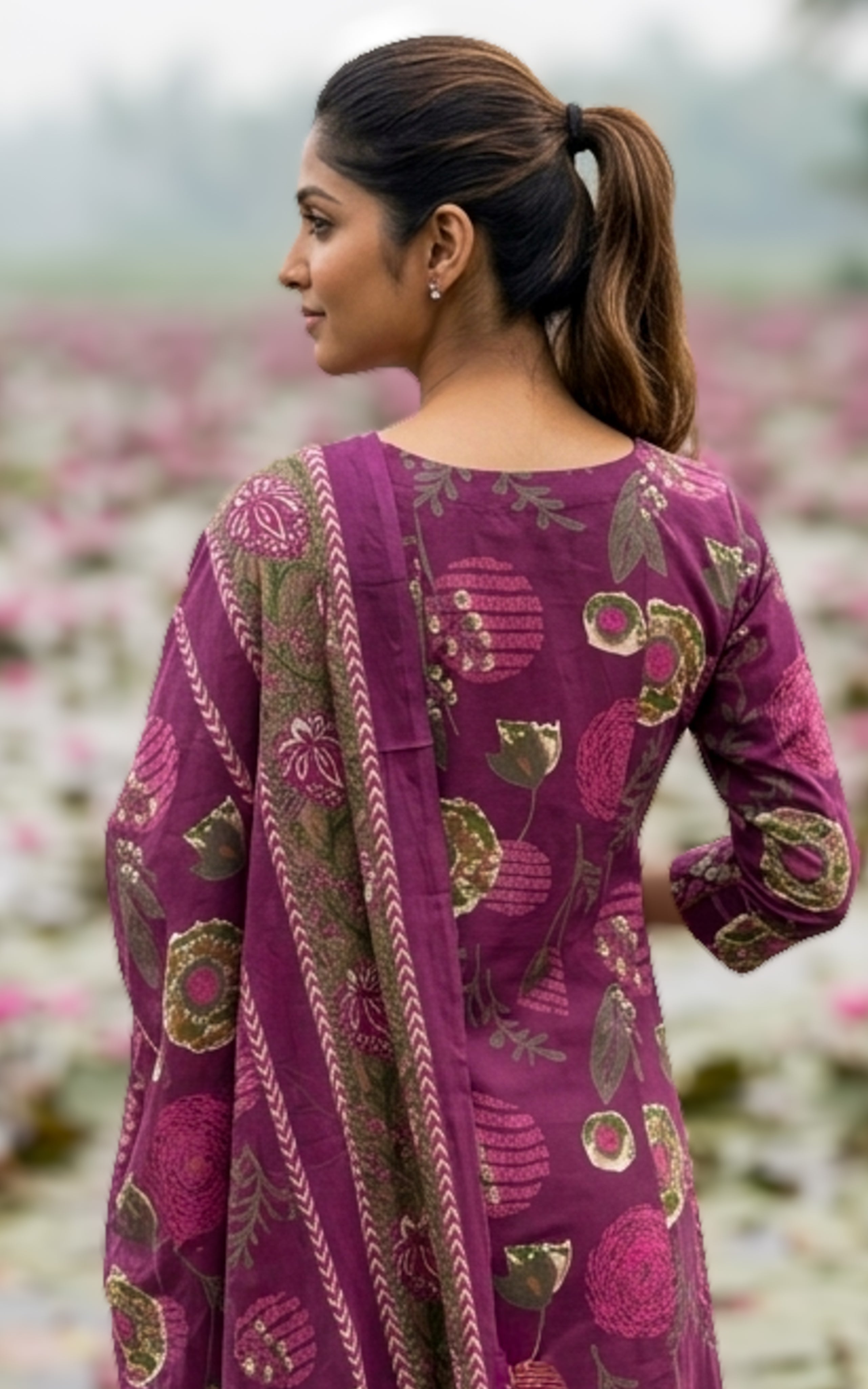 Instore-Saleema(Kurti+Dupatta)-Aline Kurt-Cotton Dupatta -blue-Cotton -Summer collection-daily wear-college wear-office wear-kurti with dupatta