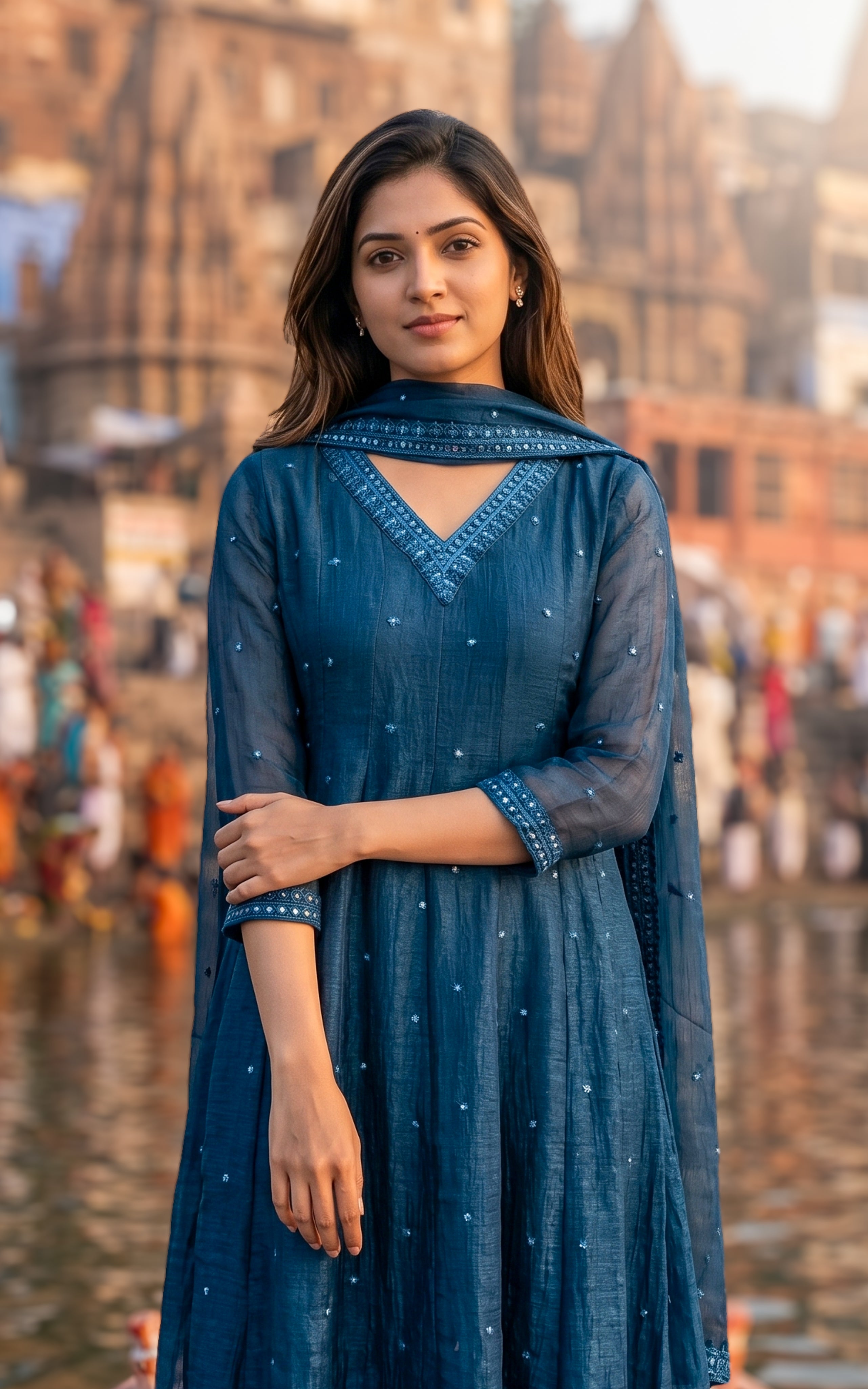 Mellinam B (Kurti+Dupatta)