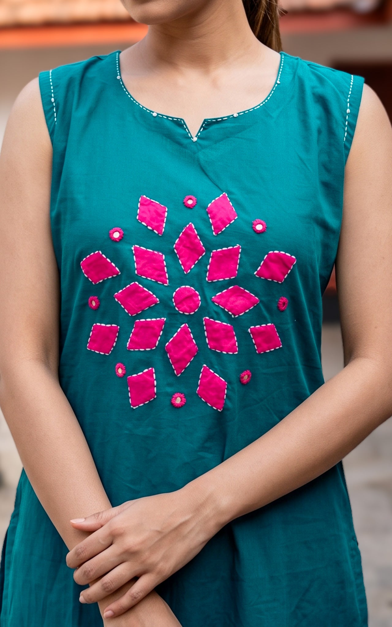 Dhanvika Handblock (Kurti Pant+Dupatta)