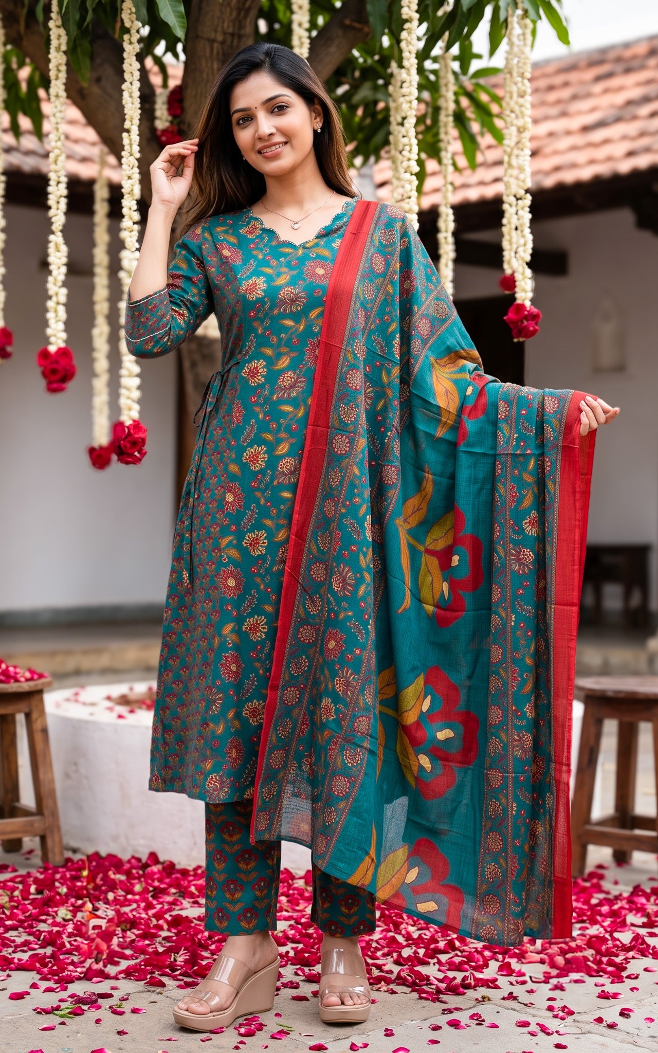 Anuradha C (Kurti+Pant+Dupatta)