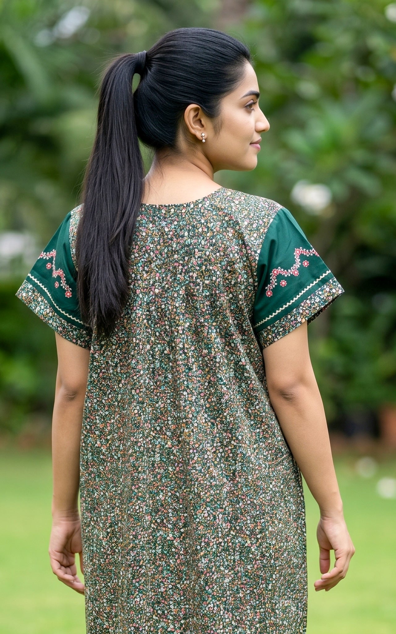 Cotton Straight Fit Nighty-162SS13B