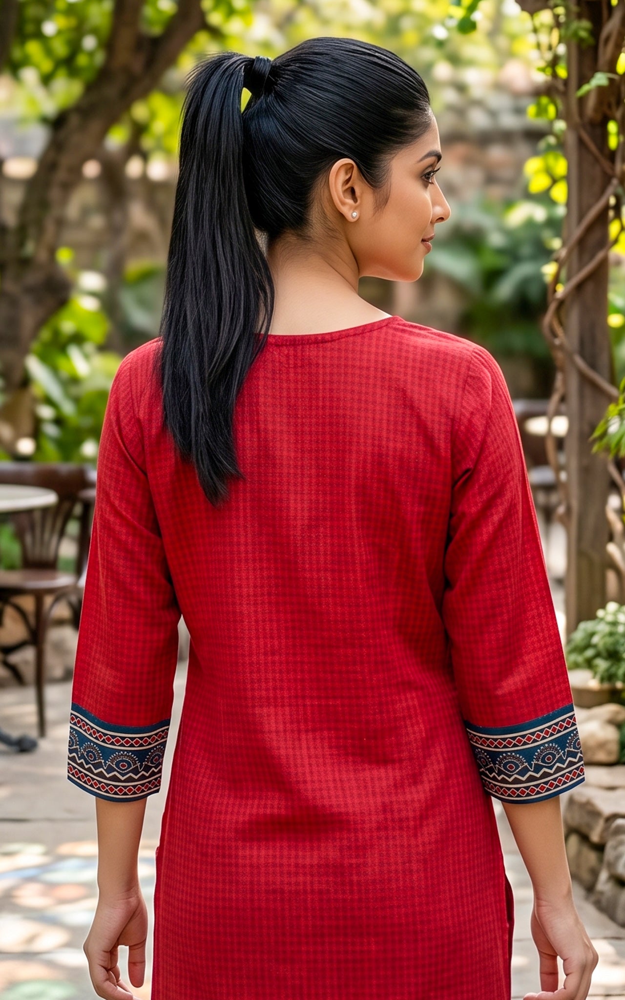 Red South Cotton Elegant Kurti Set for Women