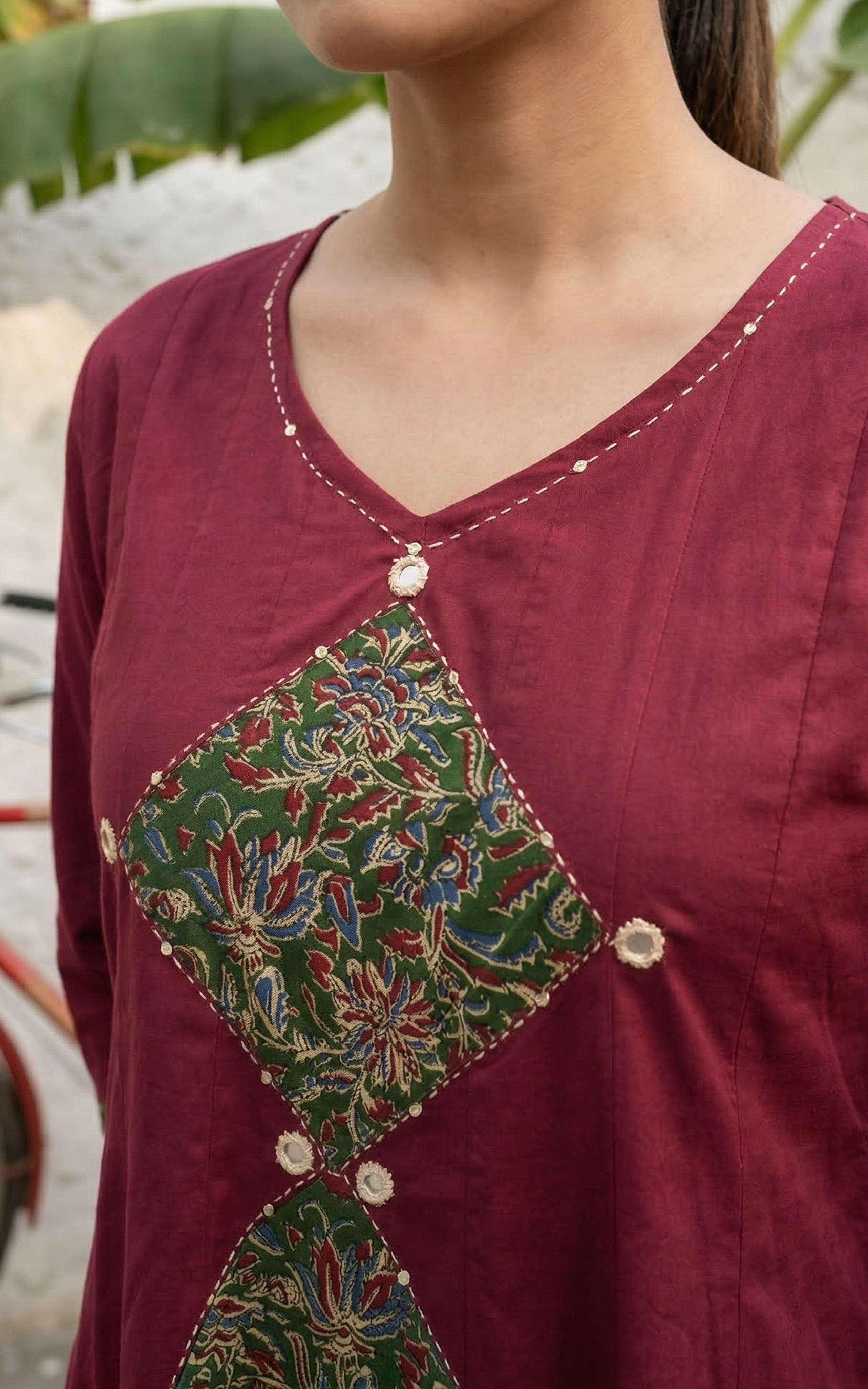 Shonali Maroon (Kurti+Dupatta)