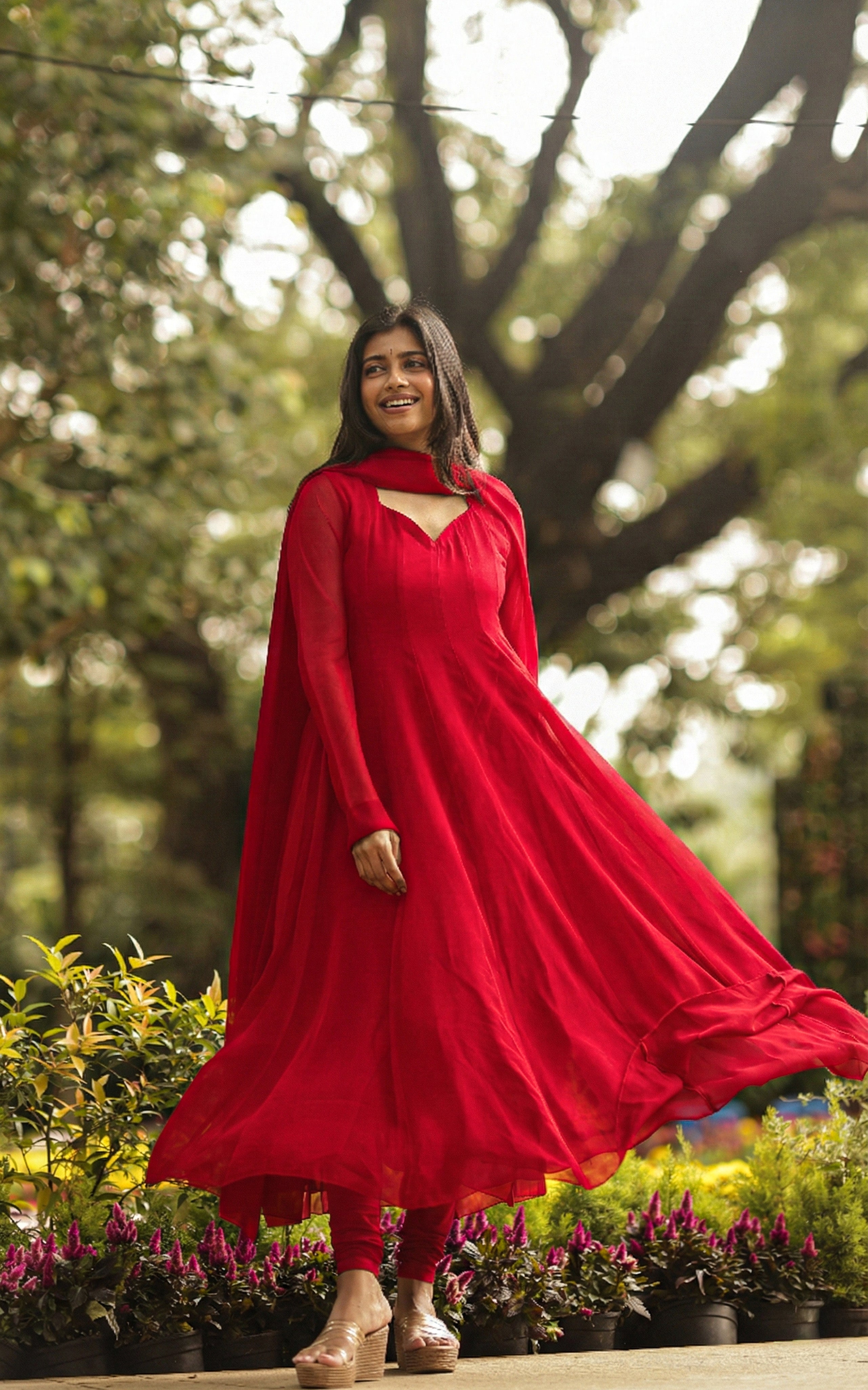 Wedding and festive special georgette anarkali set