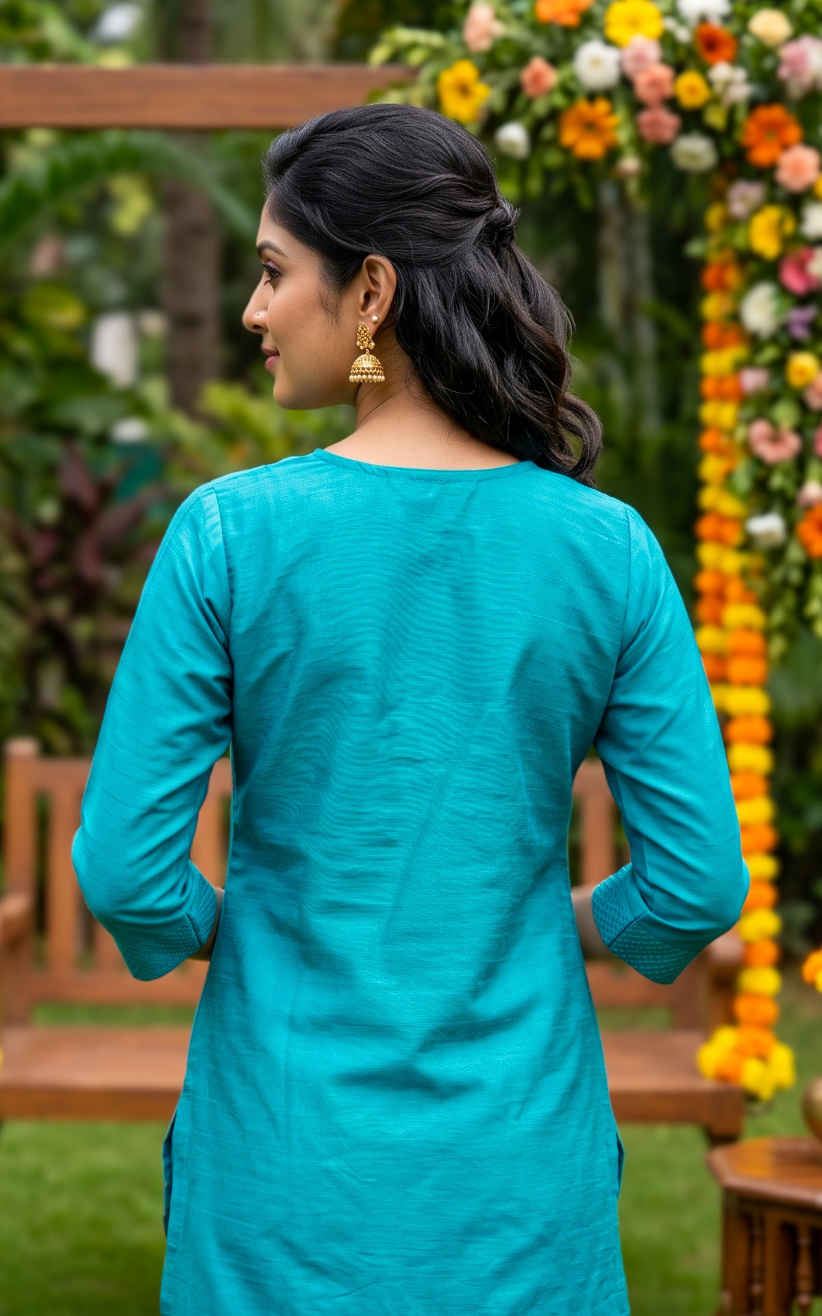 Delisha Blue (Kurti+Dupatta)