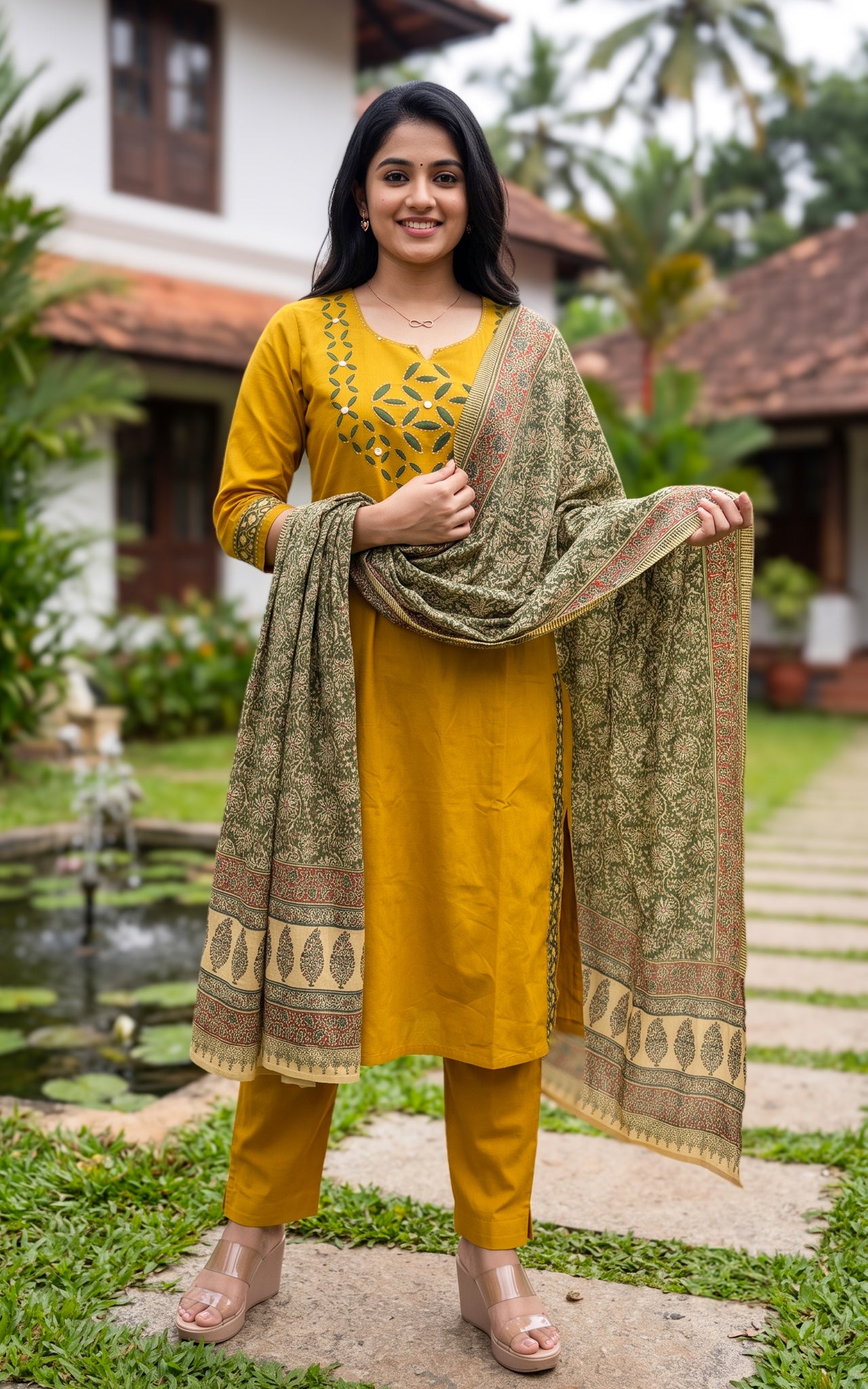Nirosha Handblock (Kurti+Pant+Dupatta)