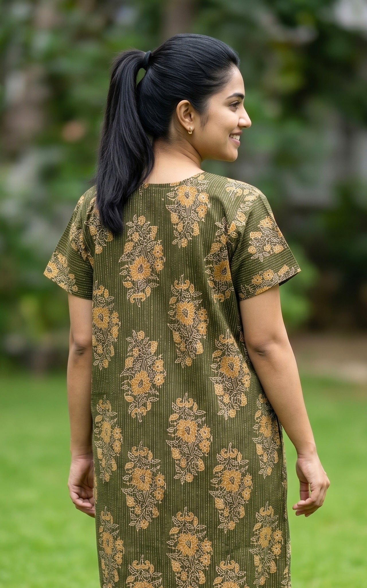 Cotton Straight Fit Nighty-162SS5A