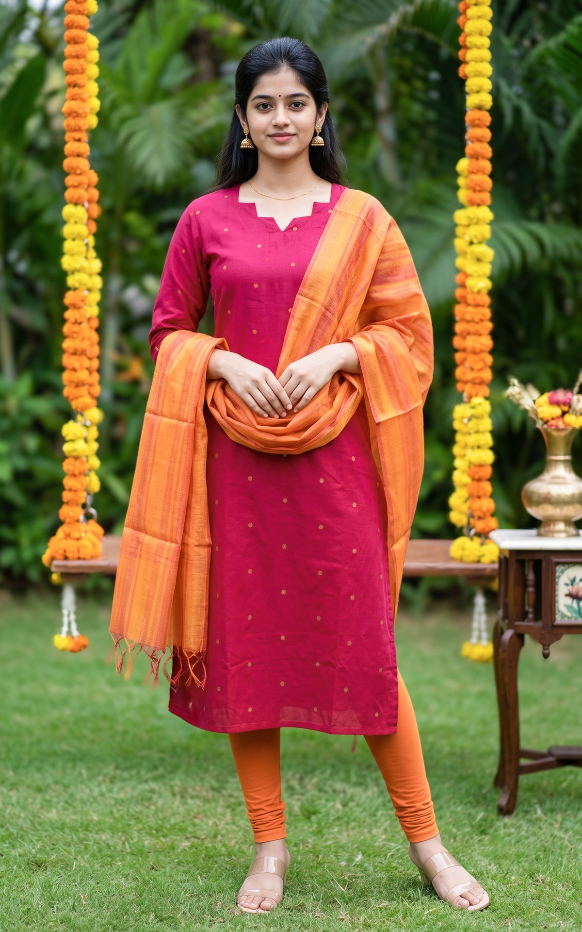 Amrut Red (Kurti+Dupatta)