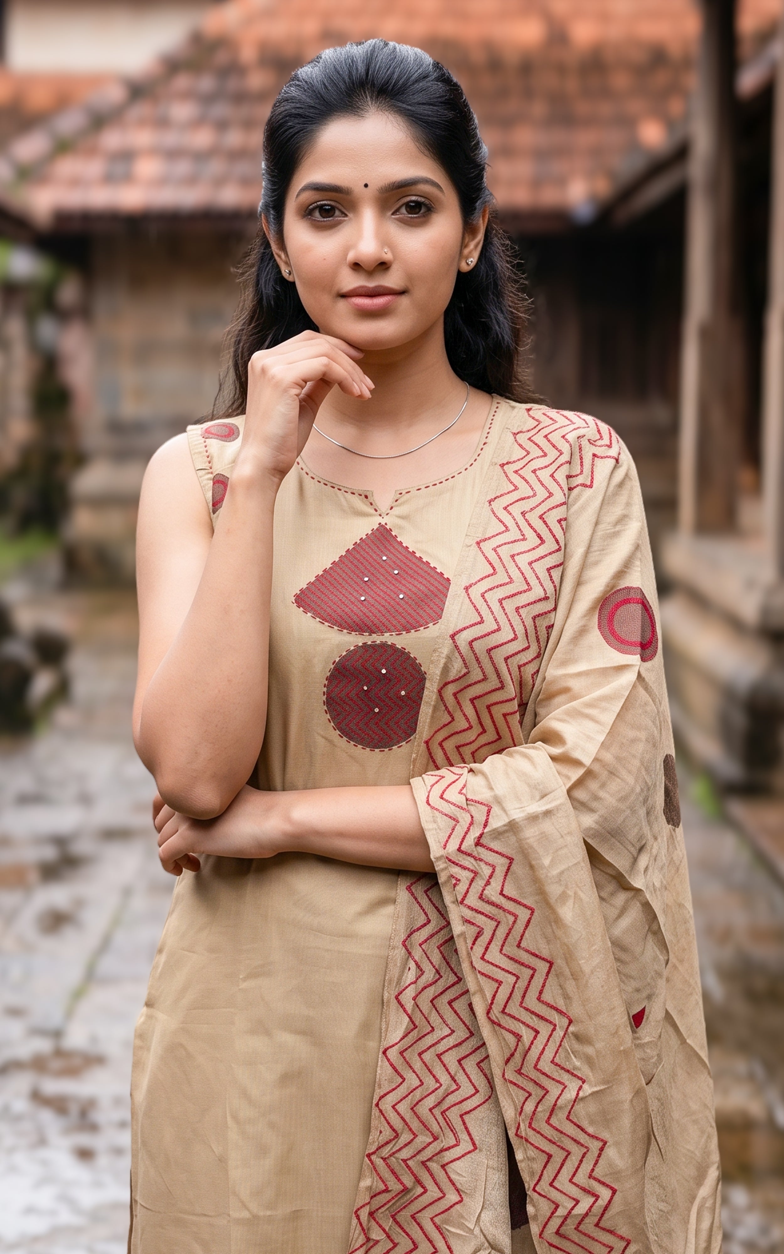 Vijitha Handblock (Kurti+Pant+Dupatta)