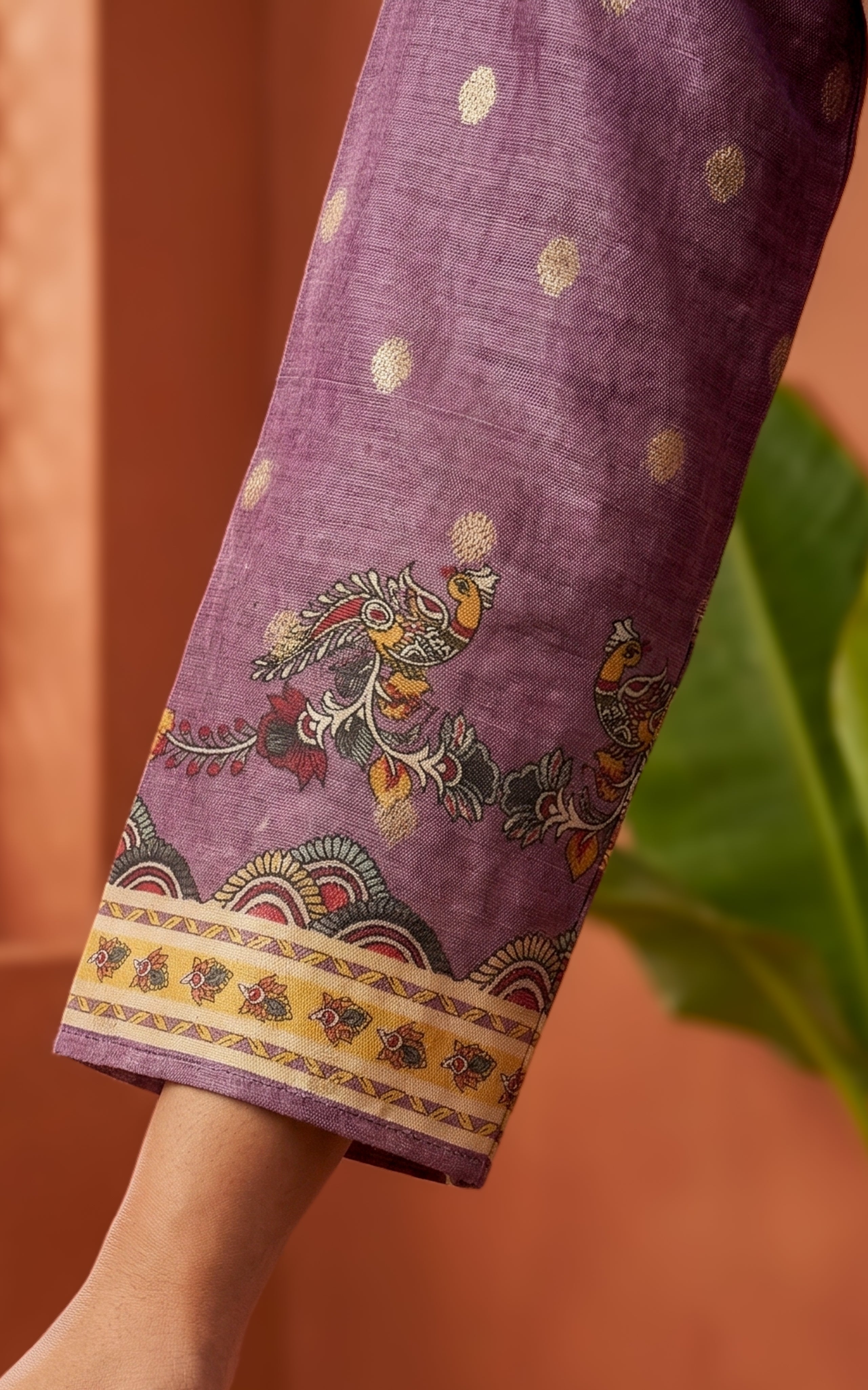 Instore – Dusty Lavender Rincy Kurti for Women – Art Silk – Festive Ethnic Wear