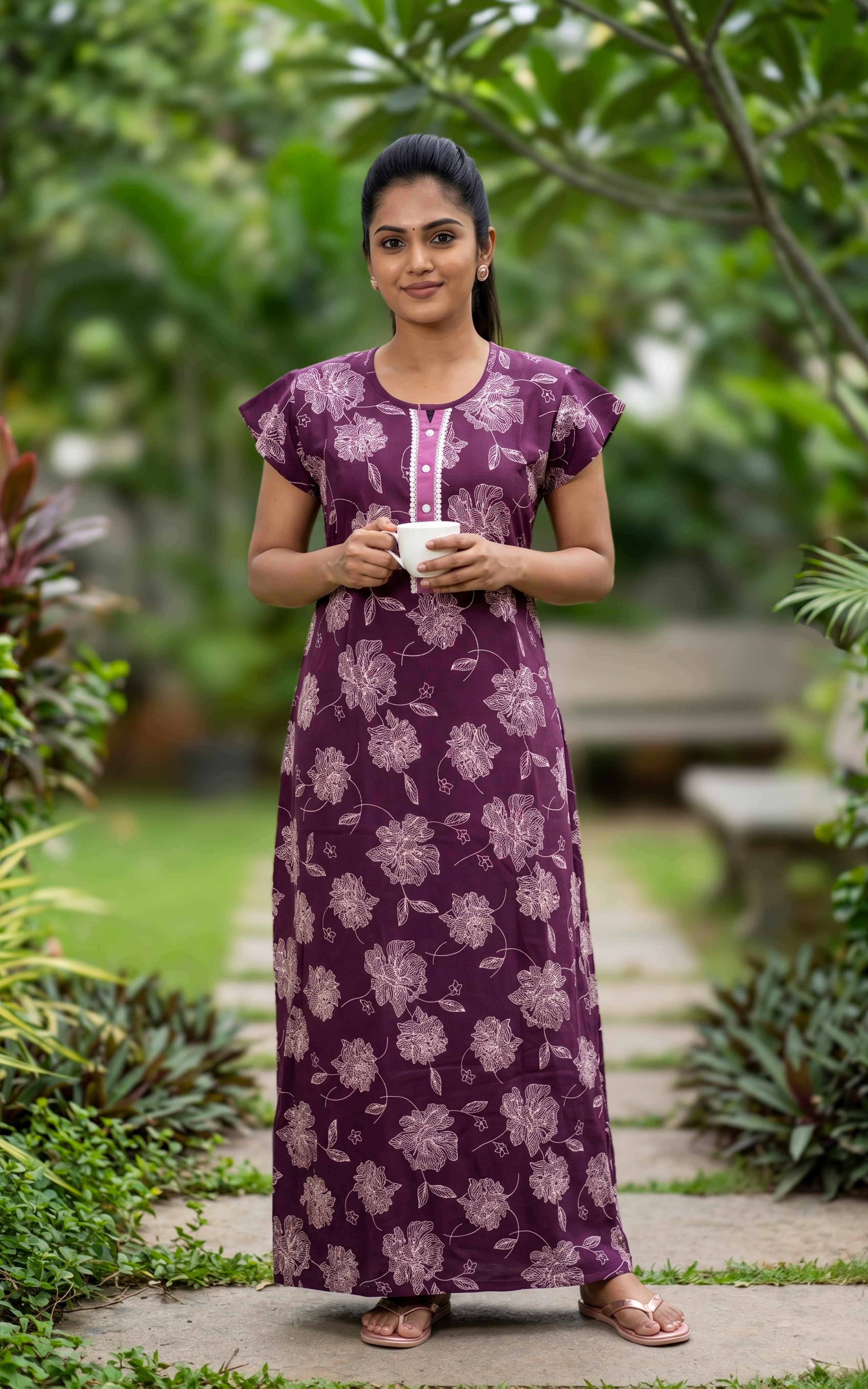 Cotton Straight Fit Nighty-160SS14