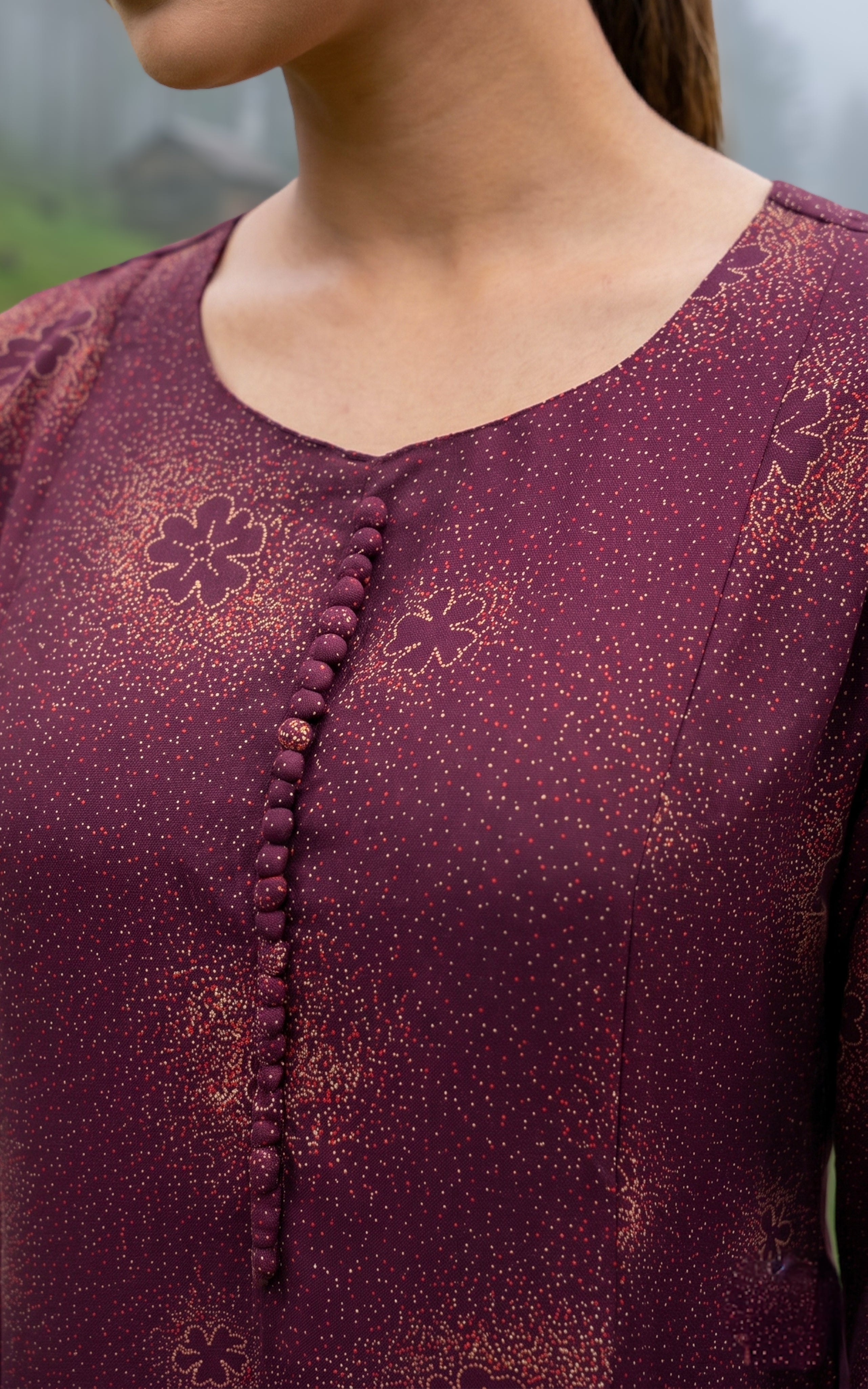 Plum stylish Aline kurti for women