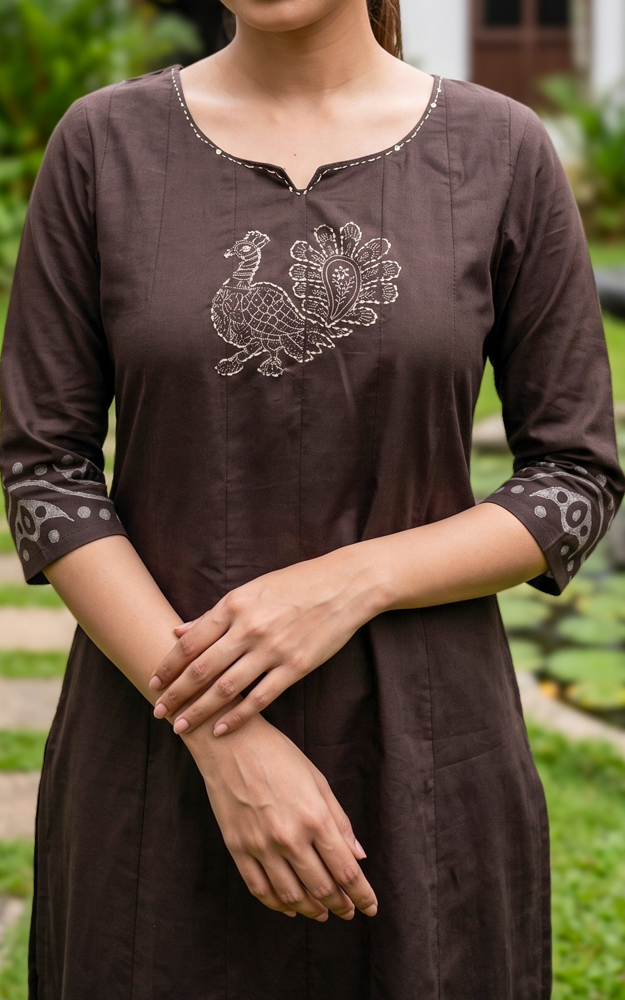 Radhimeena B Handblock (Kurti+Pant+Dupatta)