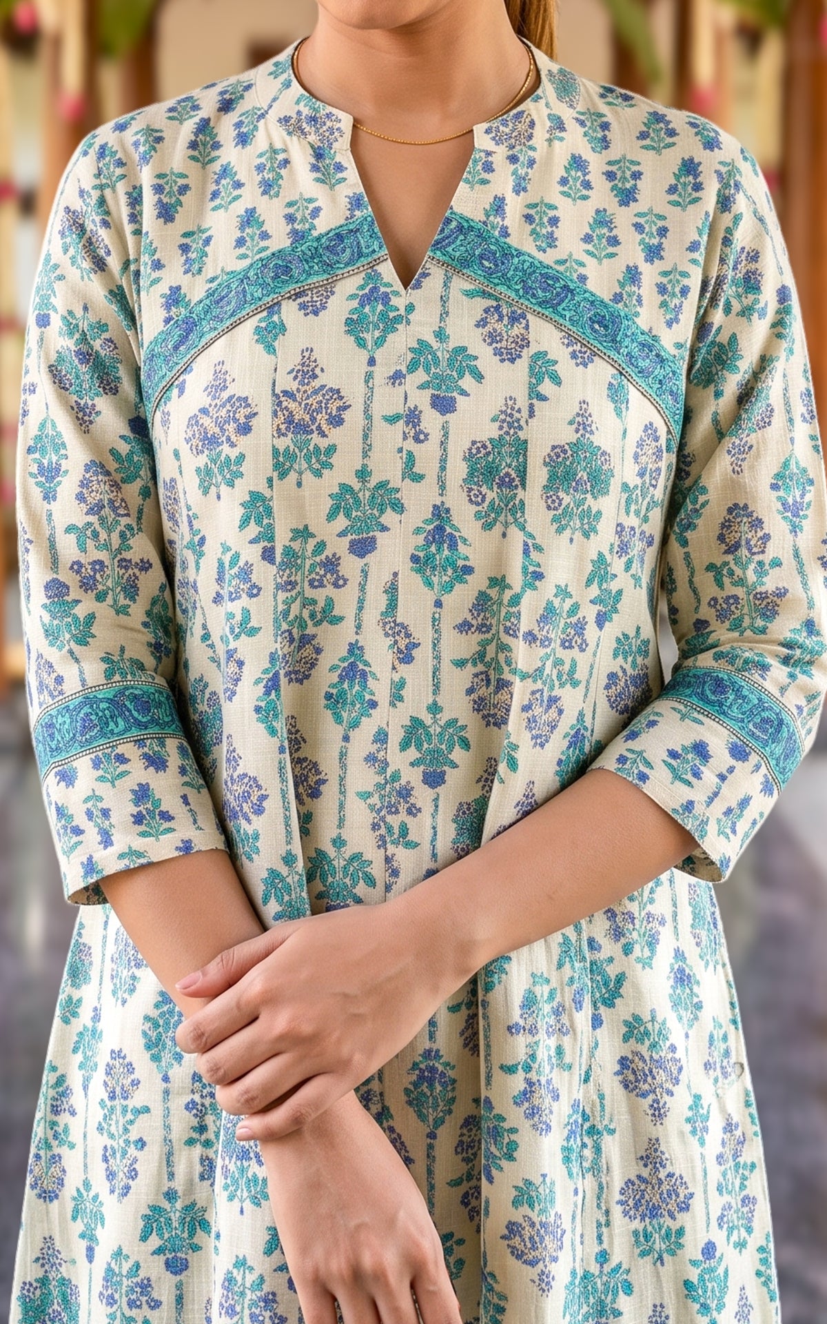 Atharvina Blue (Kurti+Dupatta)