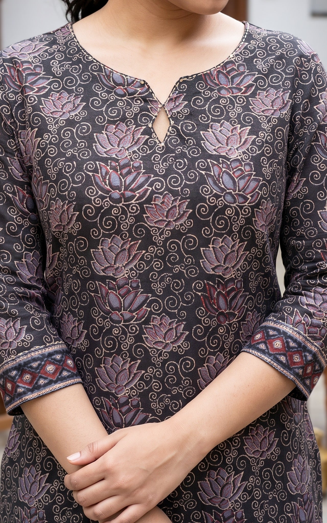 Nethra Black (Kurti+Dupatta)