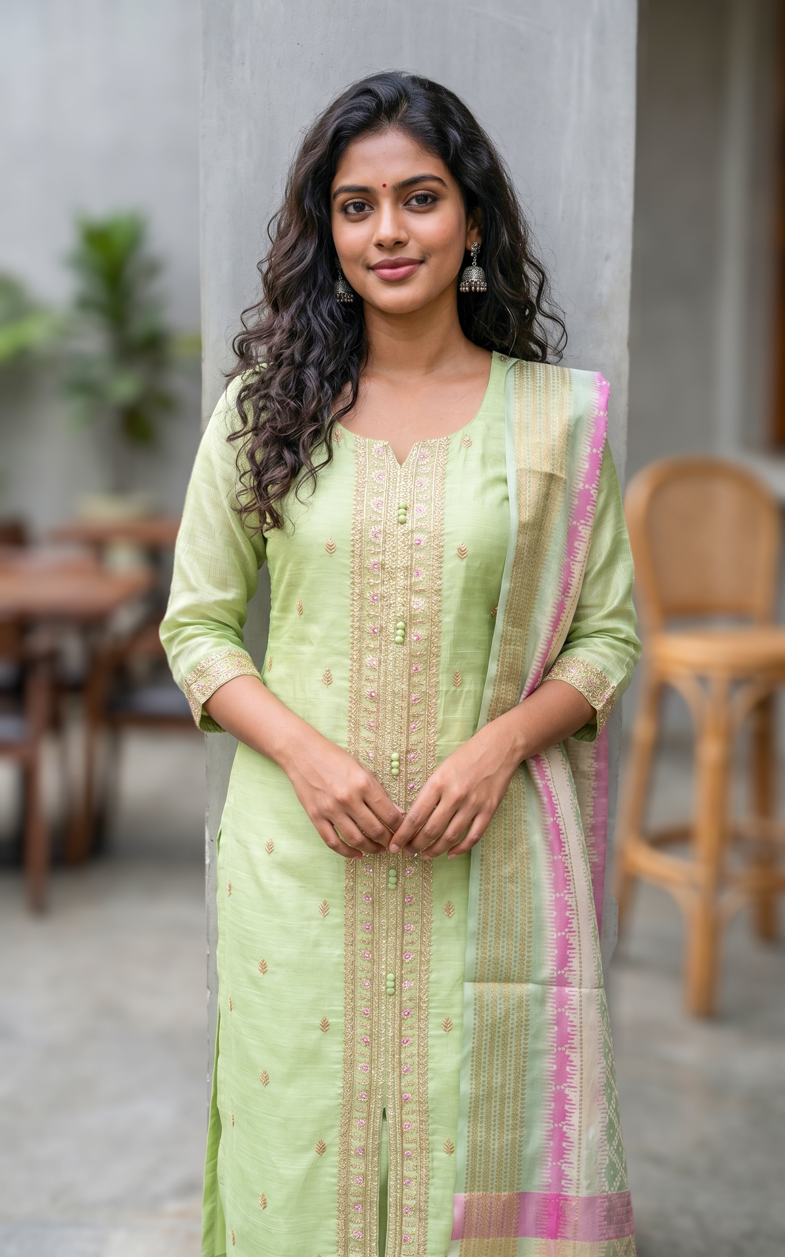 Nayagi A (Kurti+Pant+Dupatta)