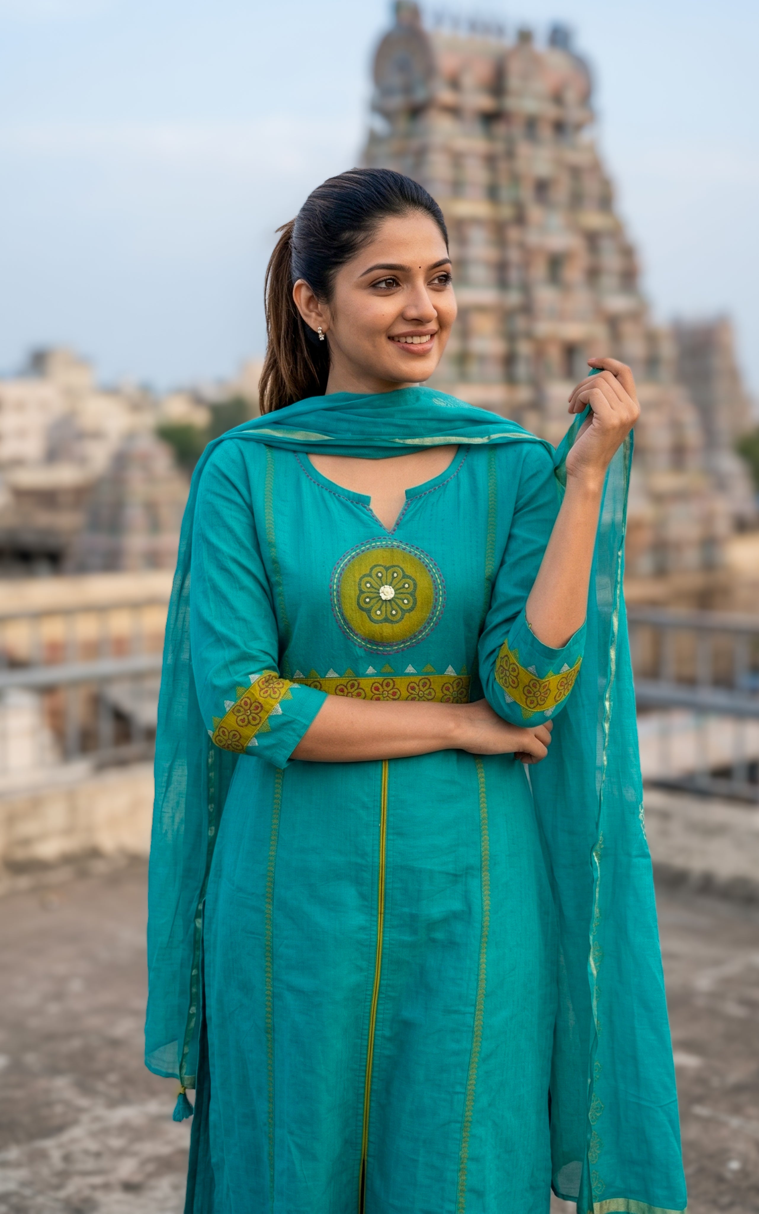 Nishitha Handblock (Kurti+Pant+Dupatta)