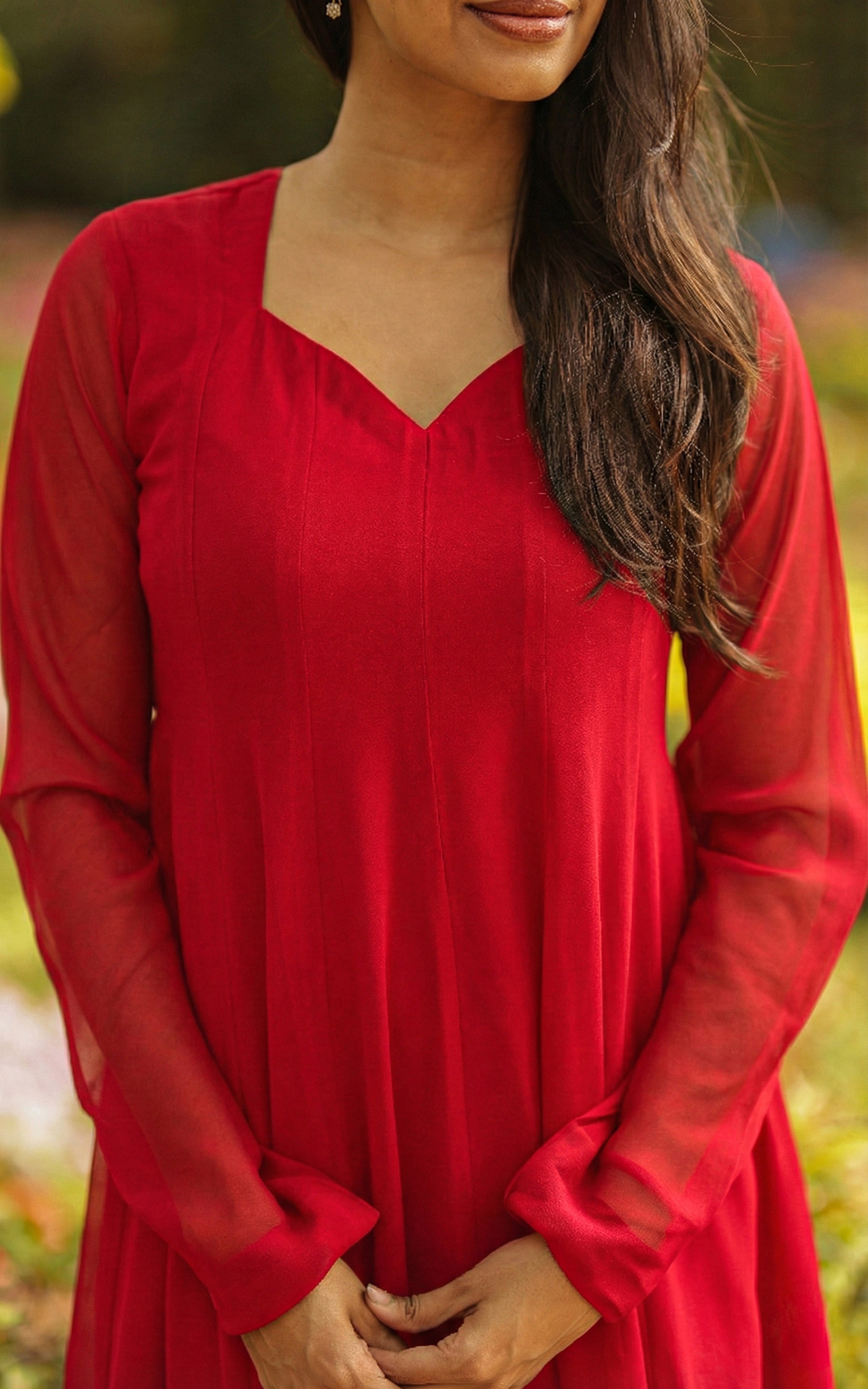 Party wear full length anarkali kurti for women