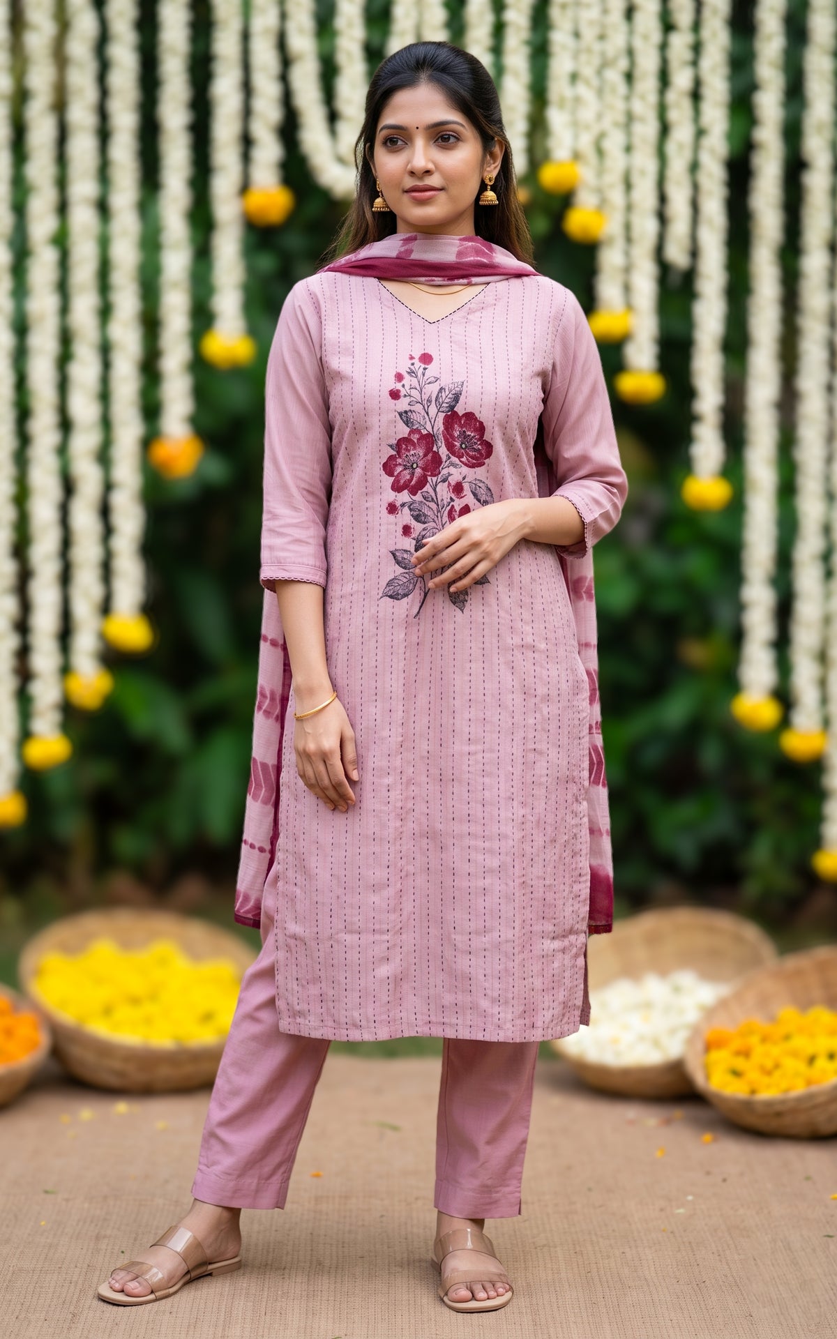 Agal Vizhiyaazh (Kurti+Pant+Dupatta)