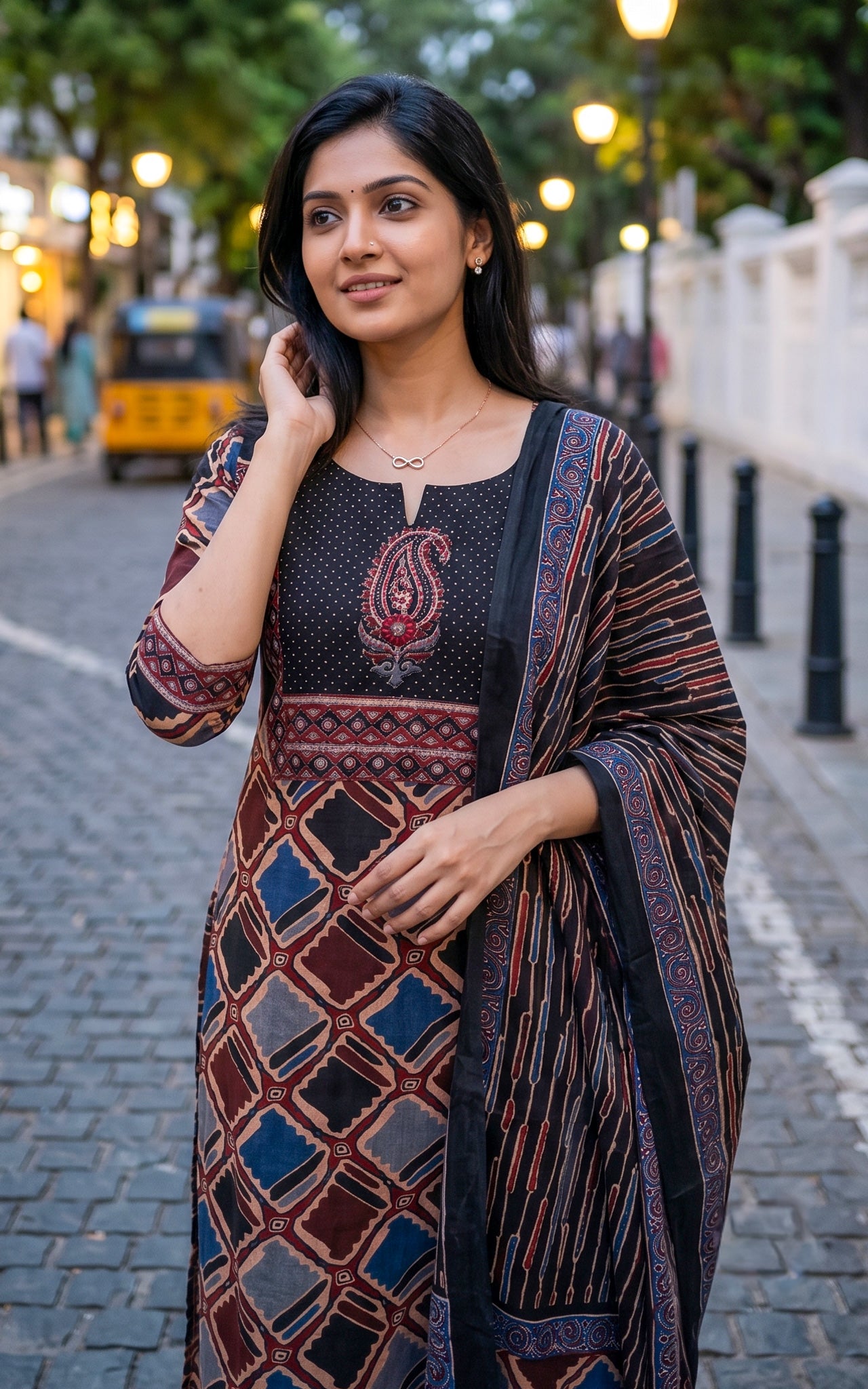 Earthy Tone Cotton Office Wear Kurti Set for Women