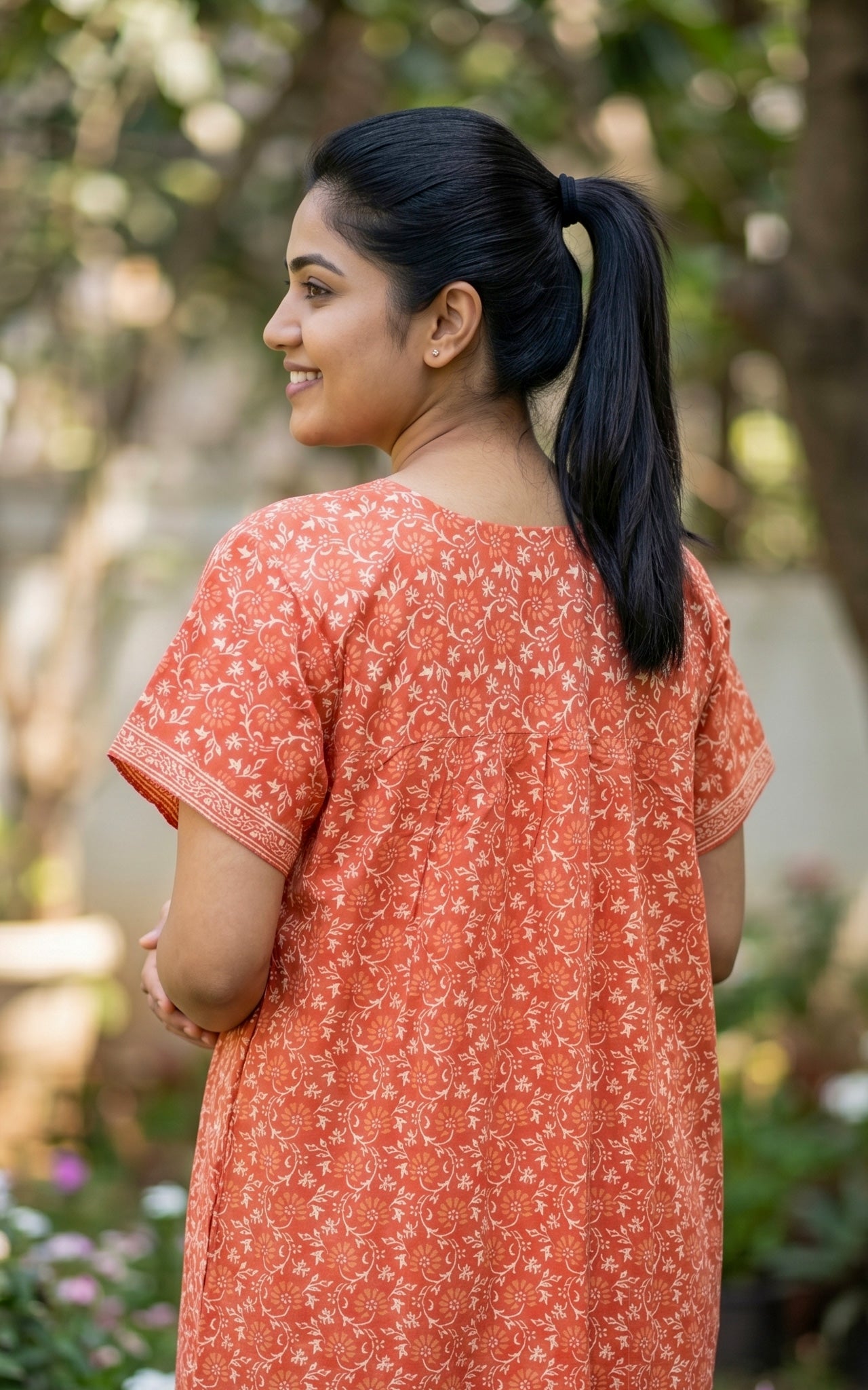 Cotton Straight Fit Nighty-162SS8C