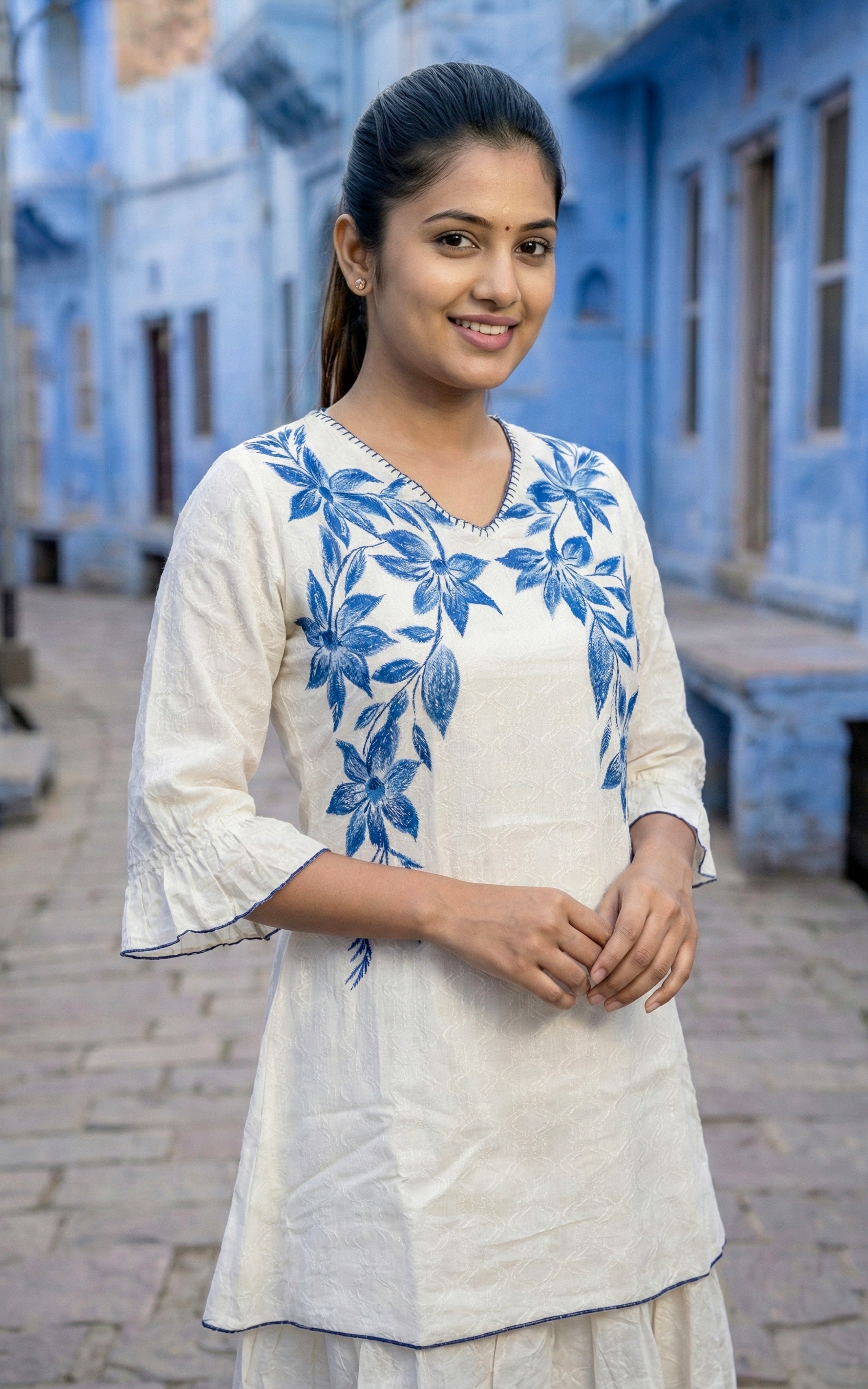 Hand painted short top